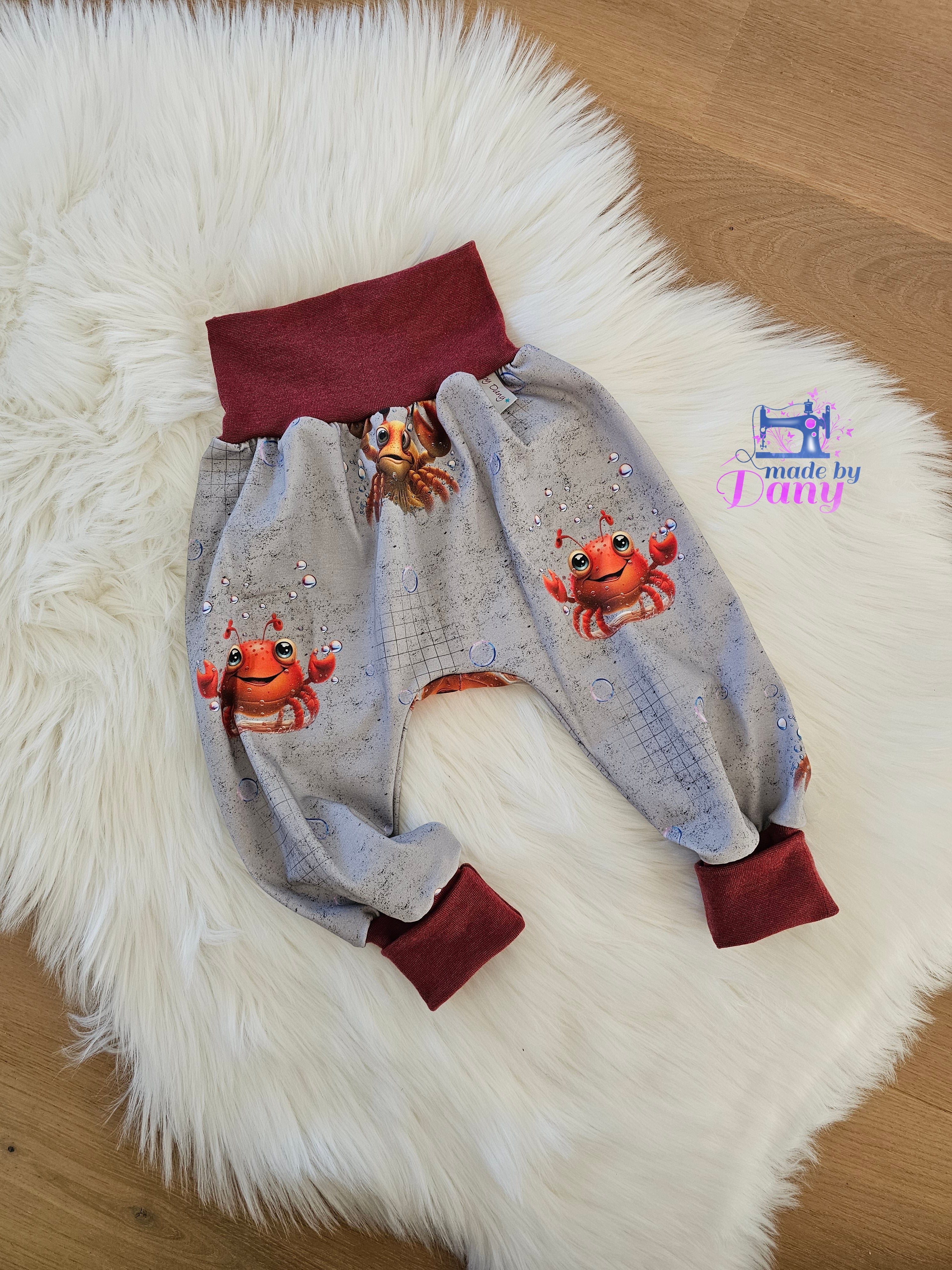 Pumphosen lang Krebse grau 86/92