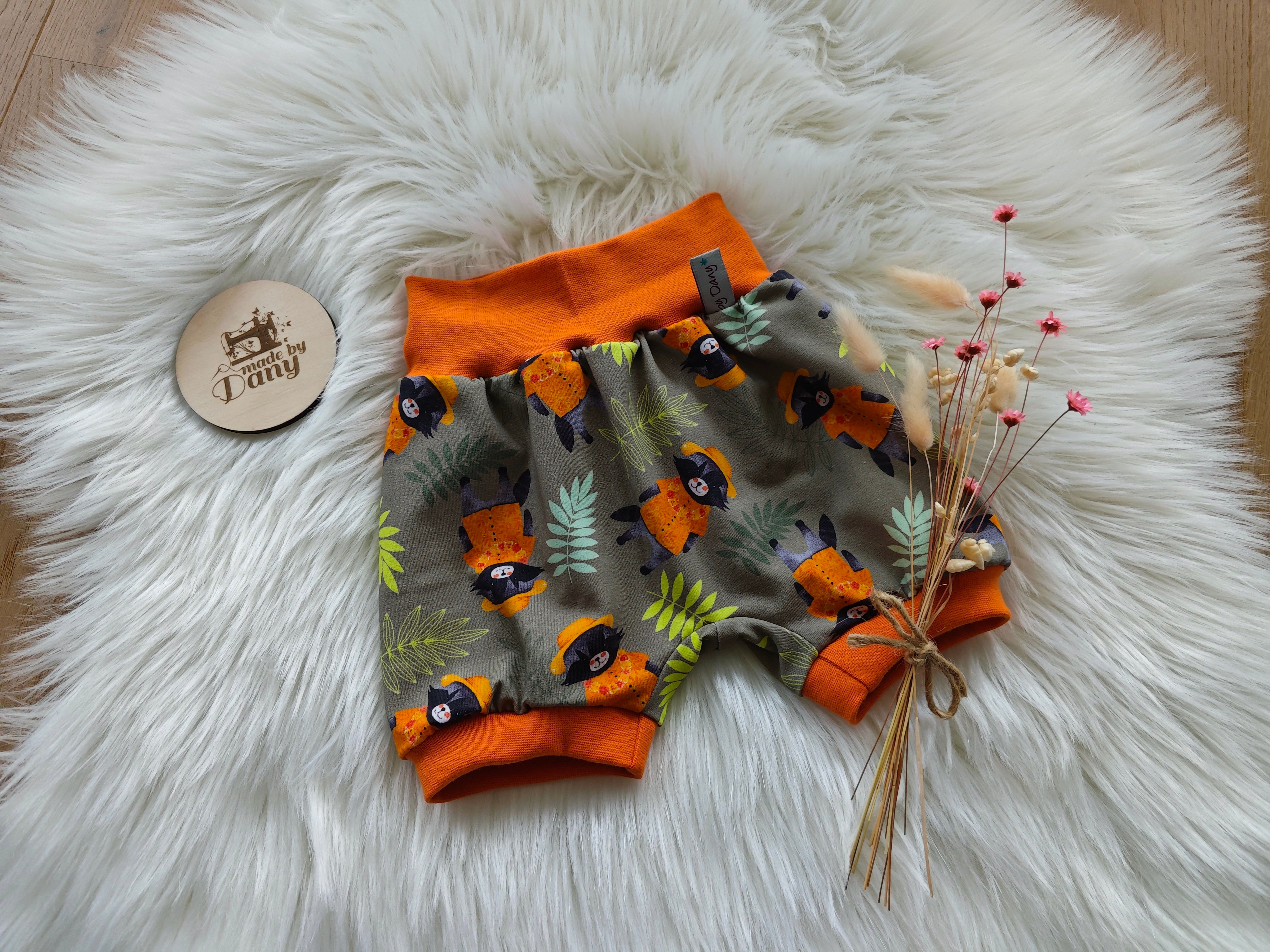 Pumphosen Kurz Waschbär Hawaii 80/92