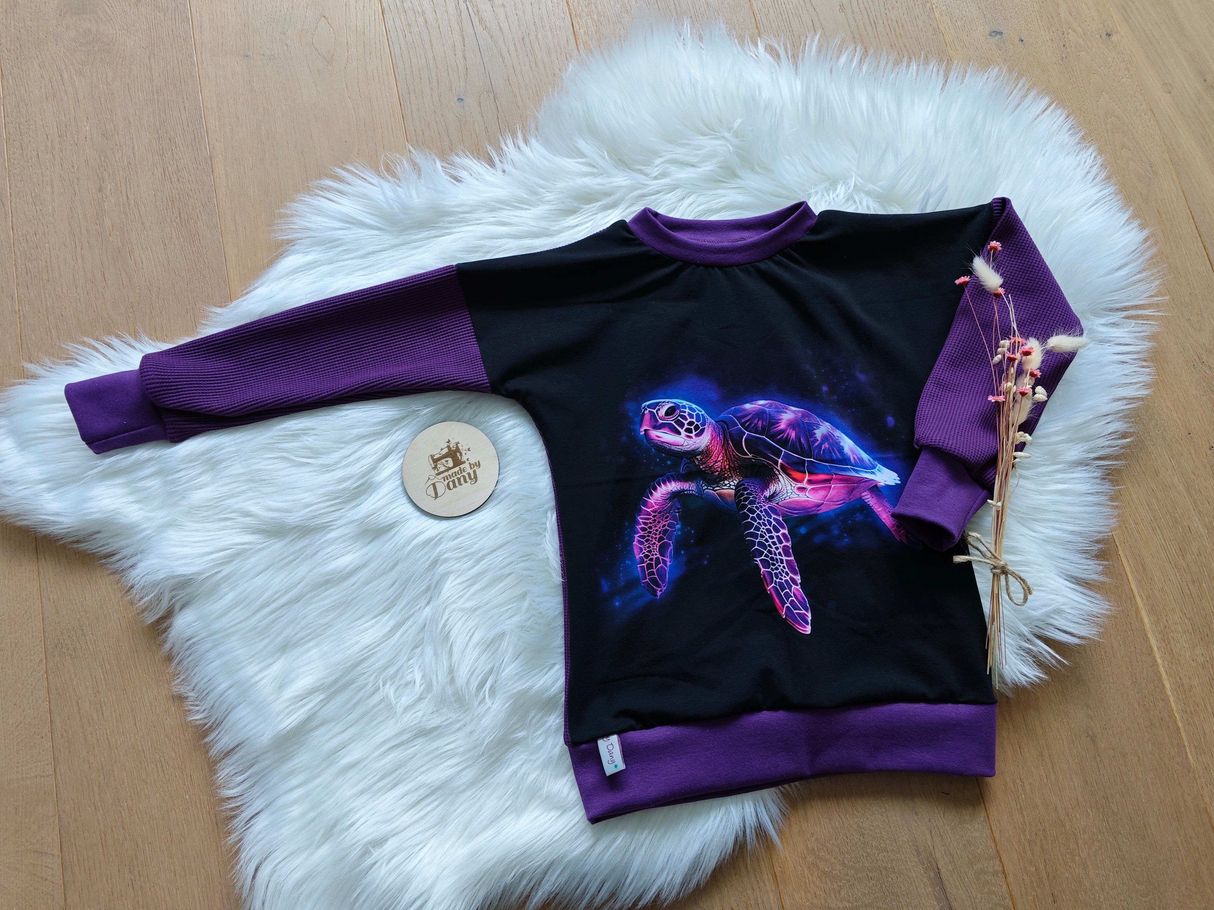 Pullover Schildkröte, Uni violett 116