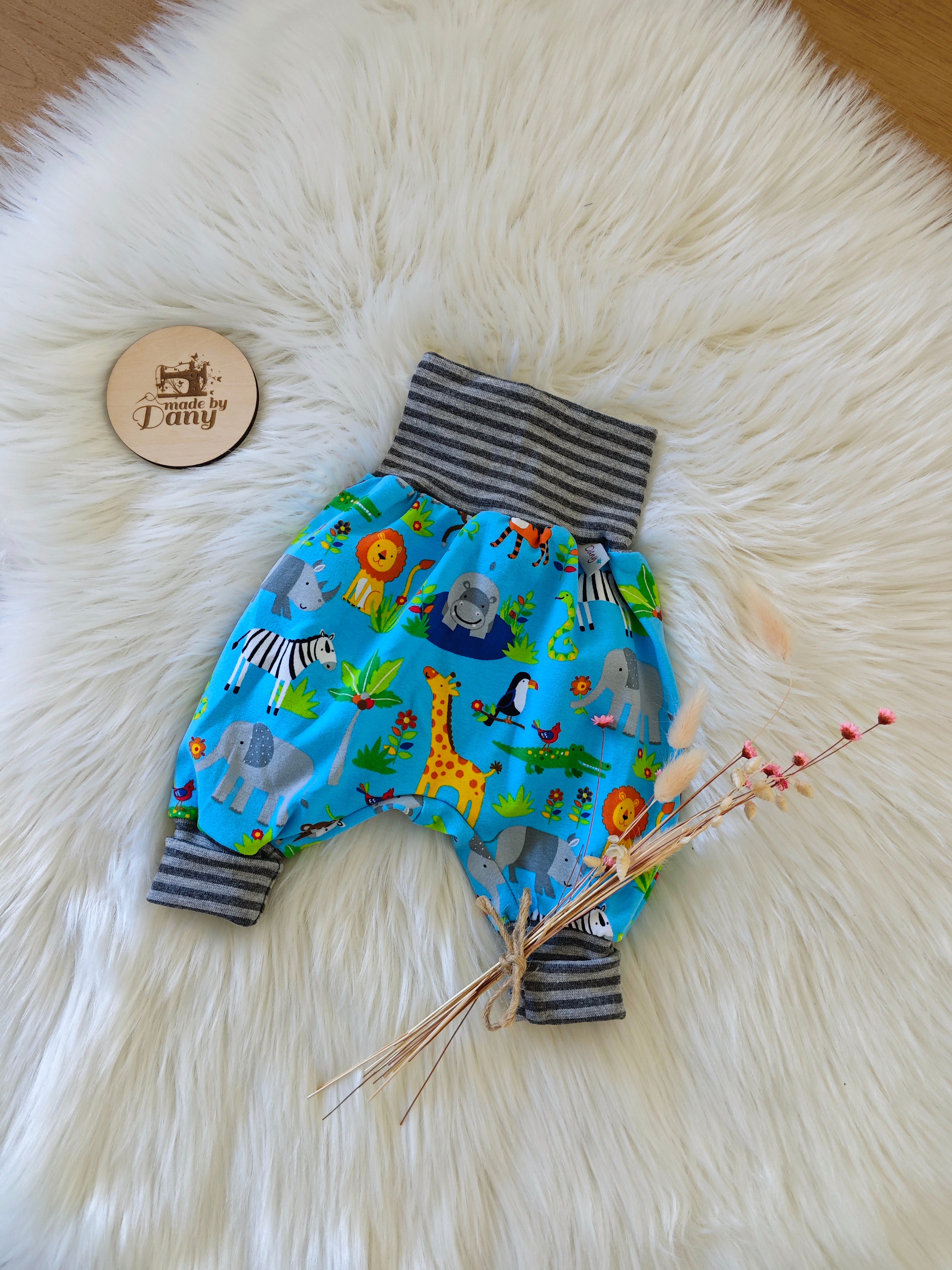 Pumphosen lang Safari blau 50/56