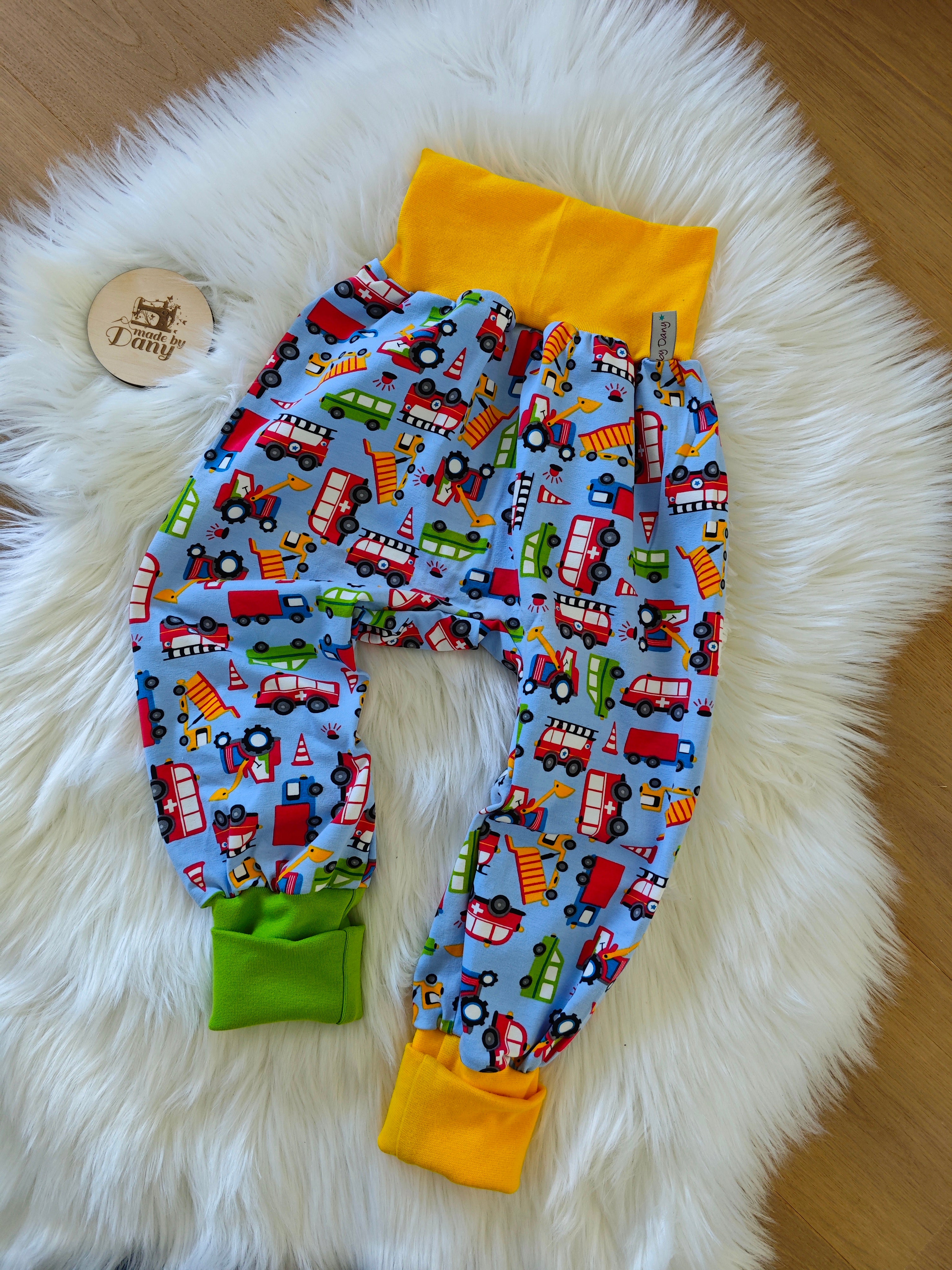 Pumphosen lang Fahrzeuge blau 110/116