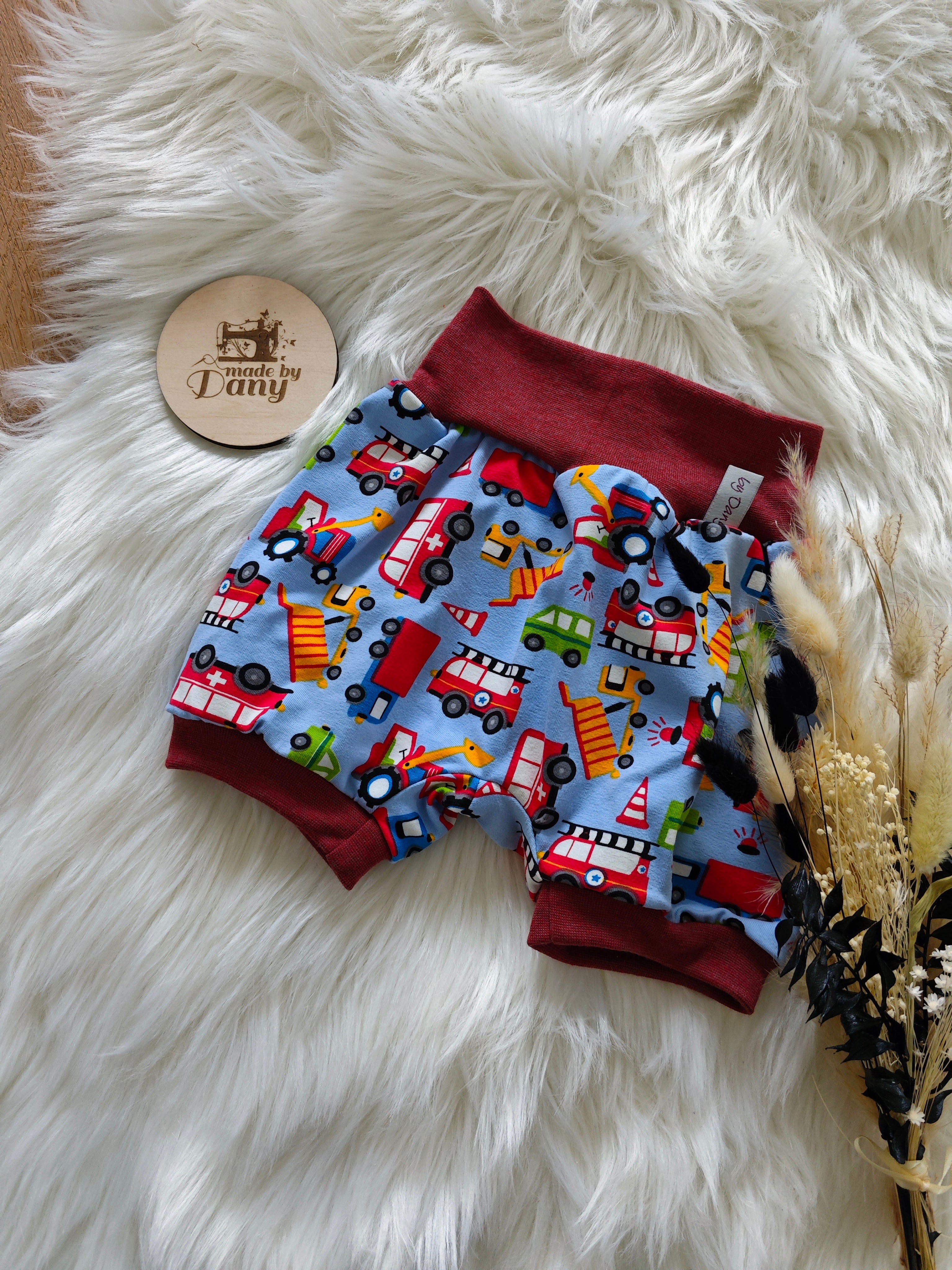 Pumphosen Kurz Fahrzeuge blau 80/92