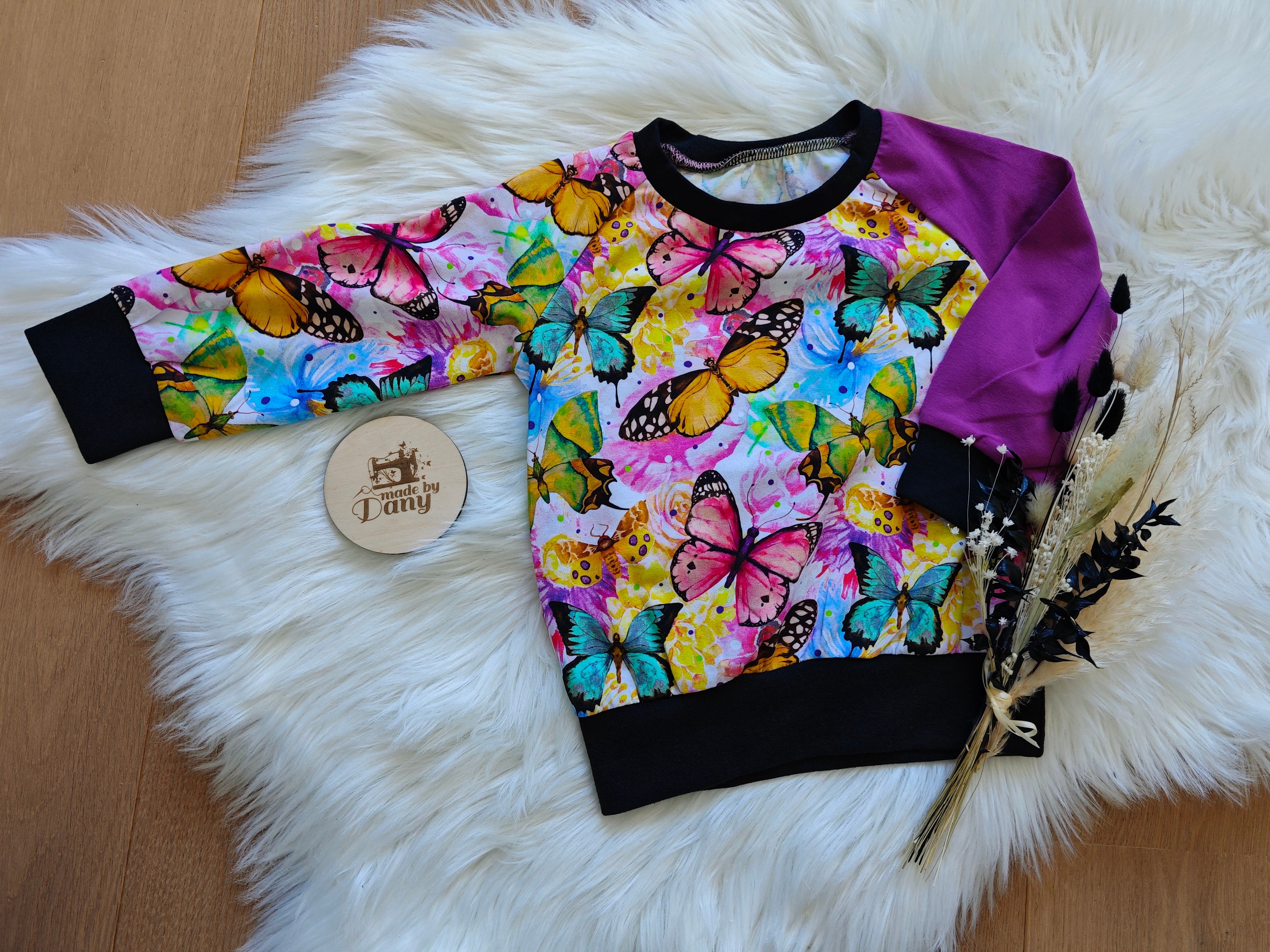 Pullover bunte Schmetterlinge 92