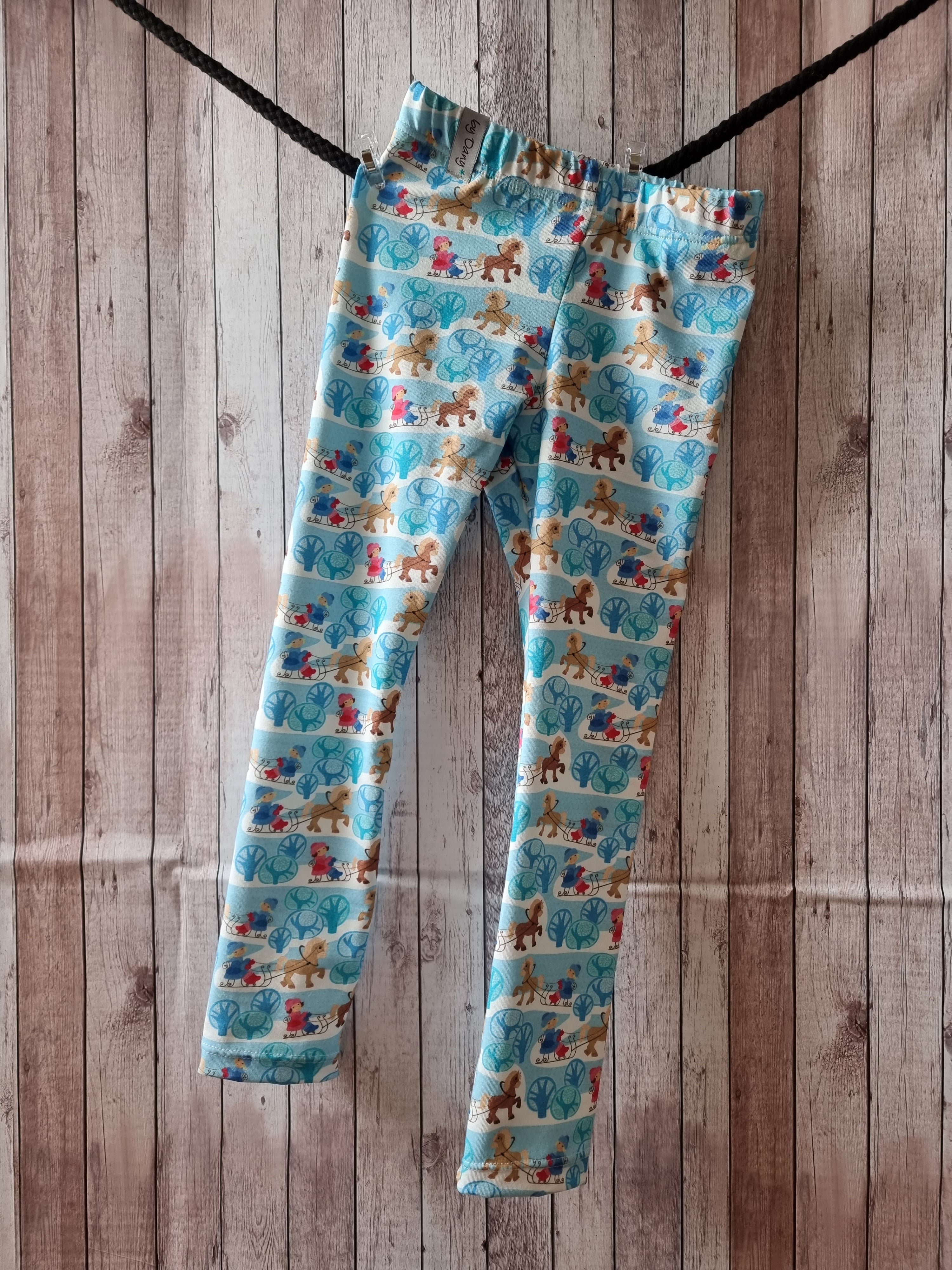 Leggings lang mit Gummiband Kutsche Winter 110