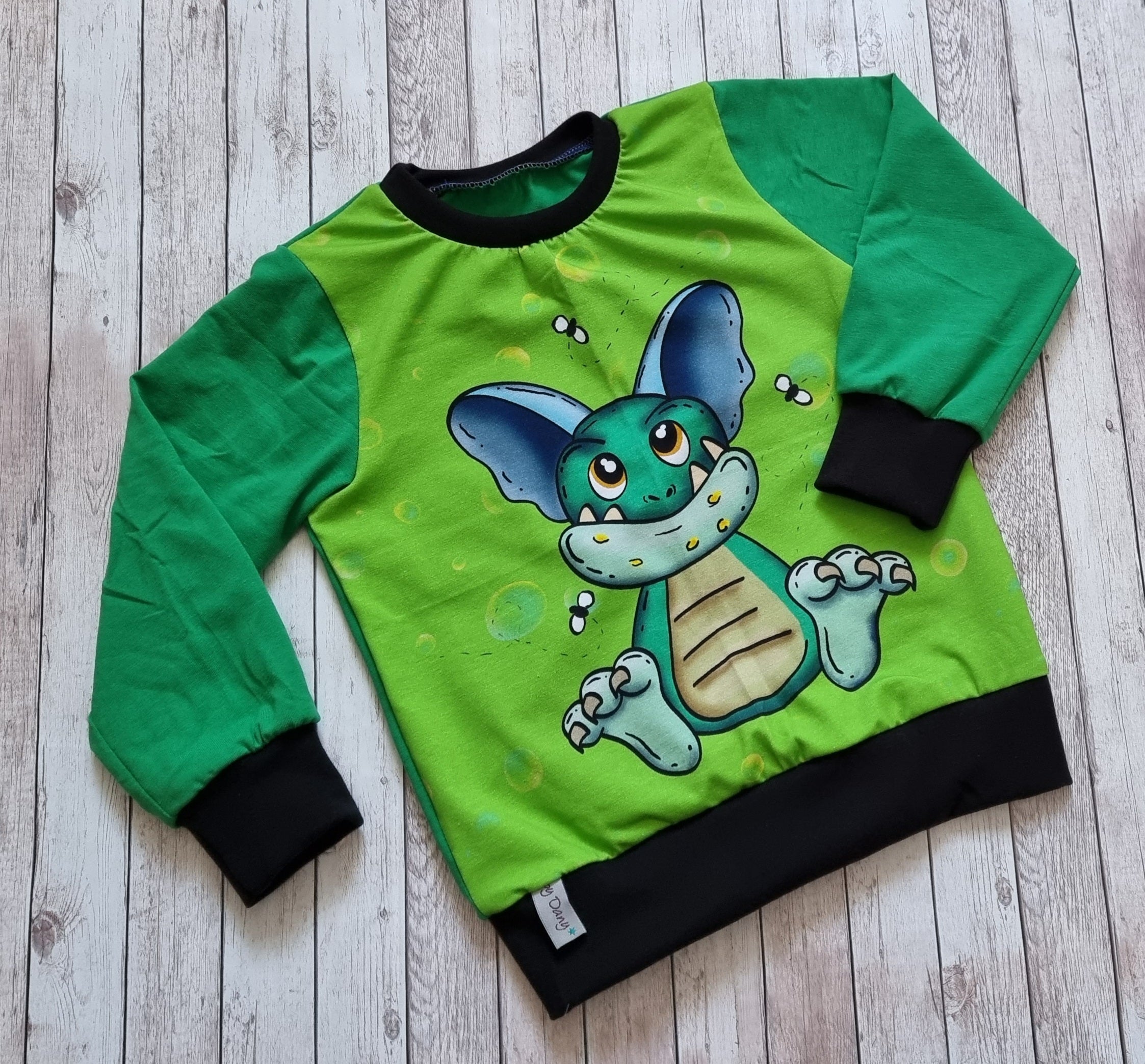 Pullover Monster grün 98