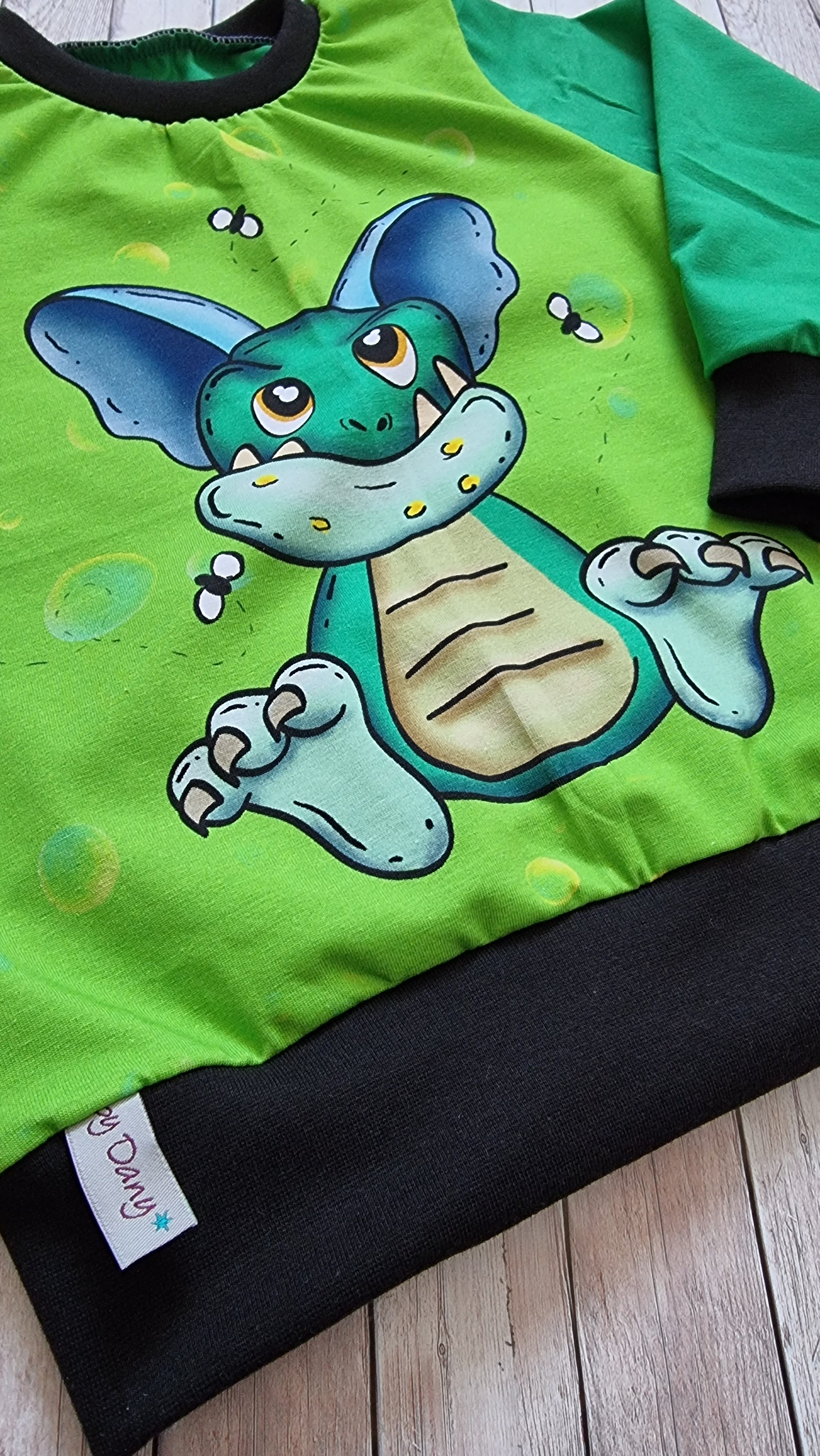 Pullover Monster grün 98