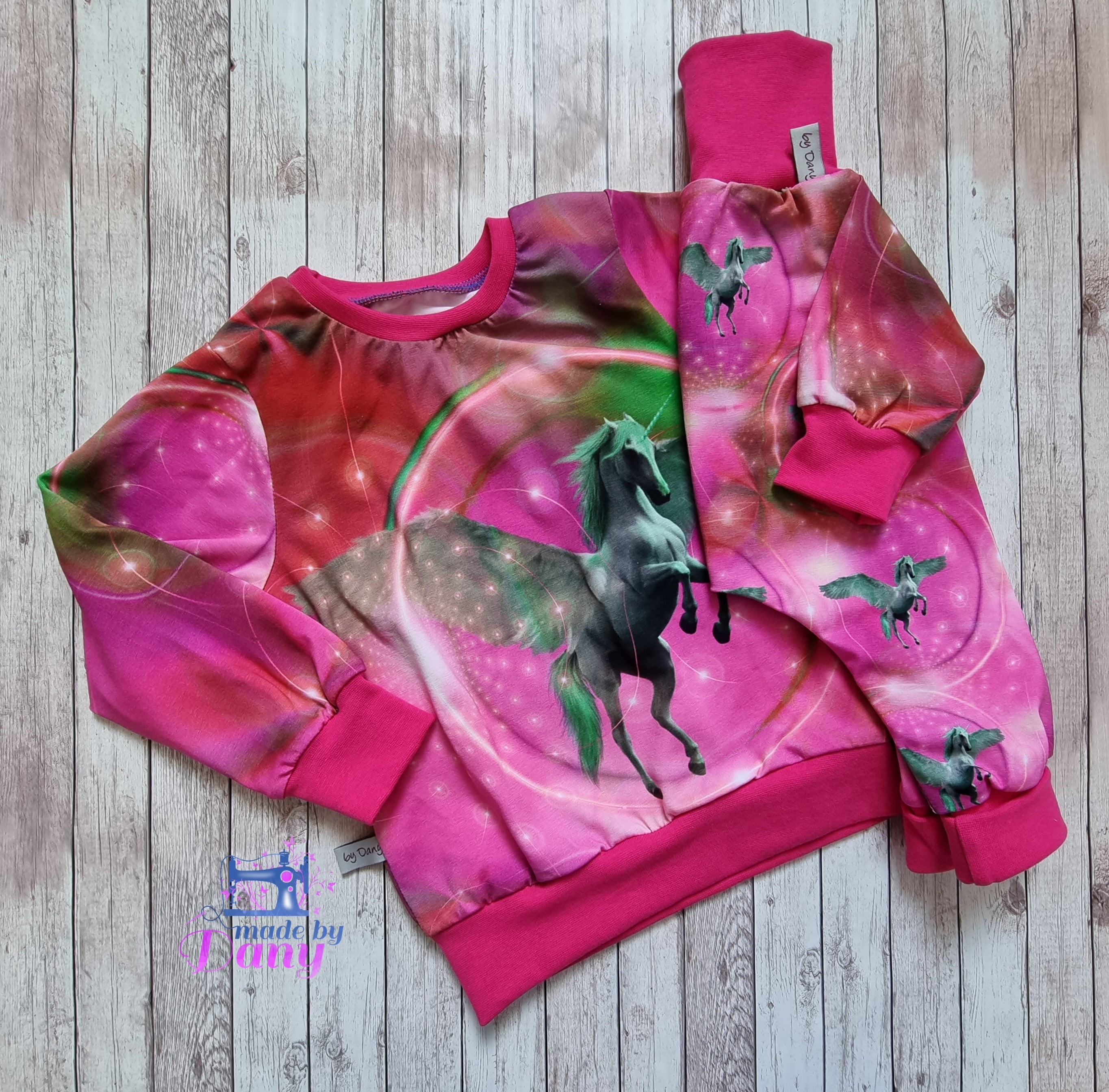 Set flying Unicorn 1x Pumphose lang (92/98) & 1x Pullover (98)