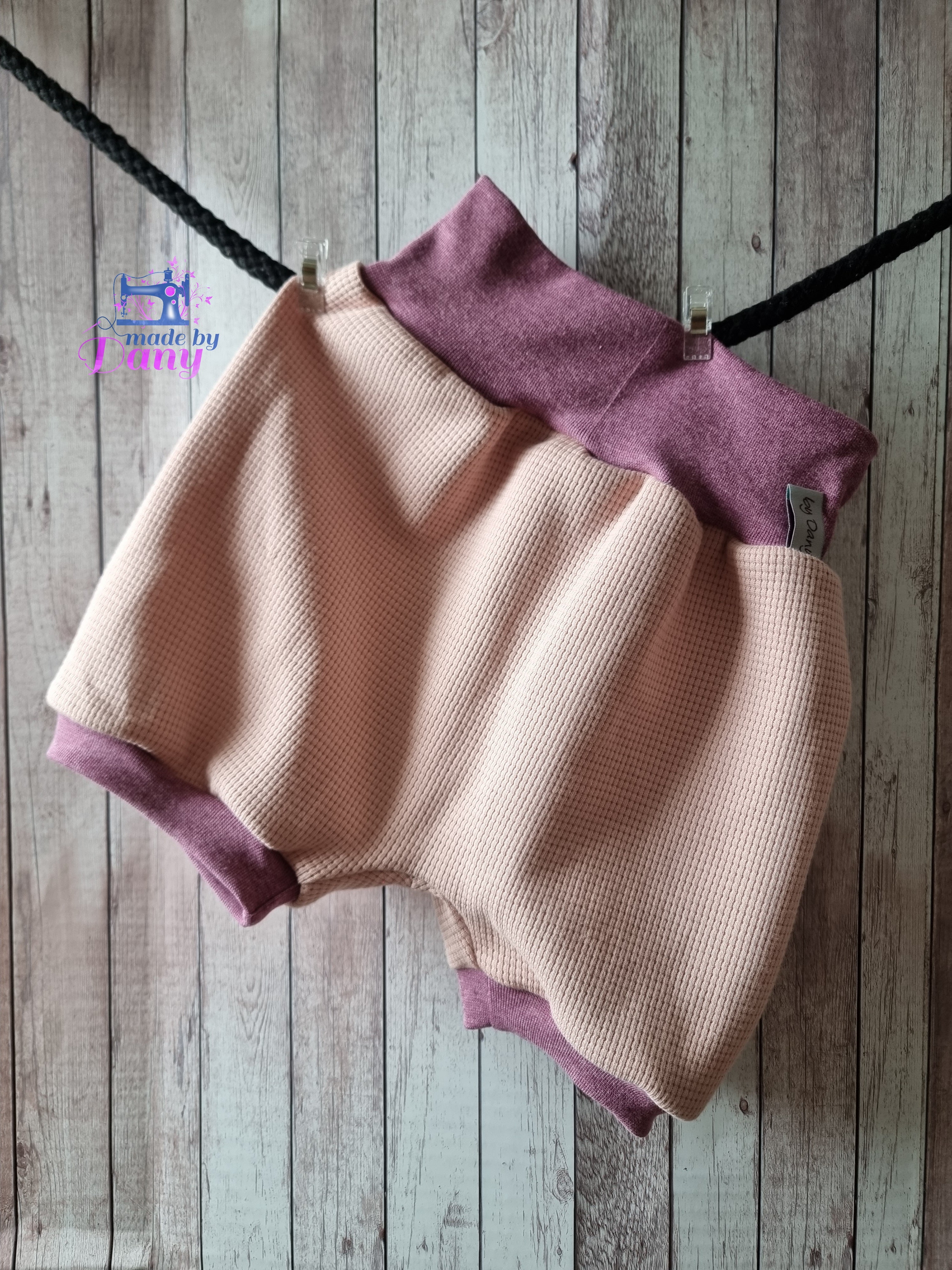 Pumphosen Kurz Uni Altrosa Waffeljersey 110/116