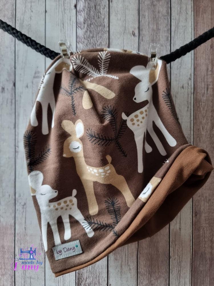 Wendebeanie Bambi braun ca. 52 cm