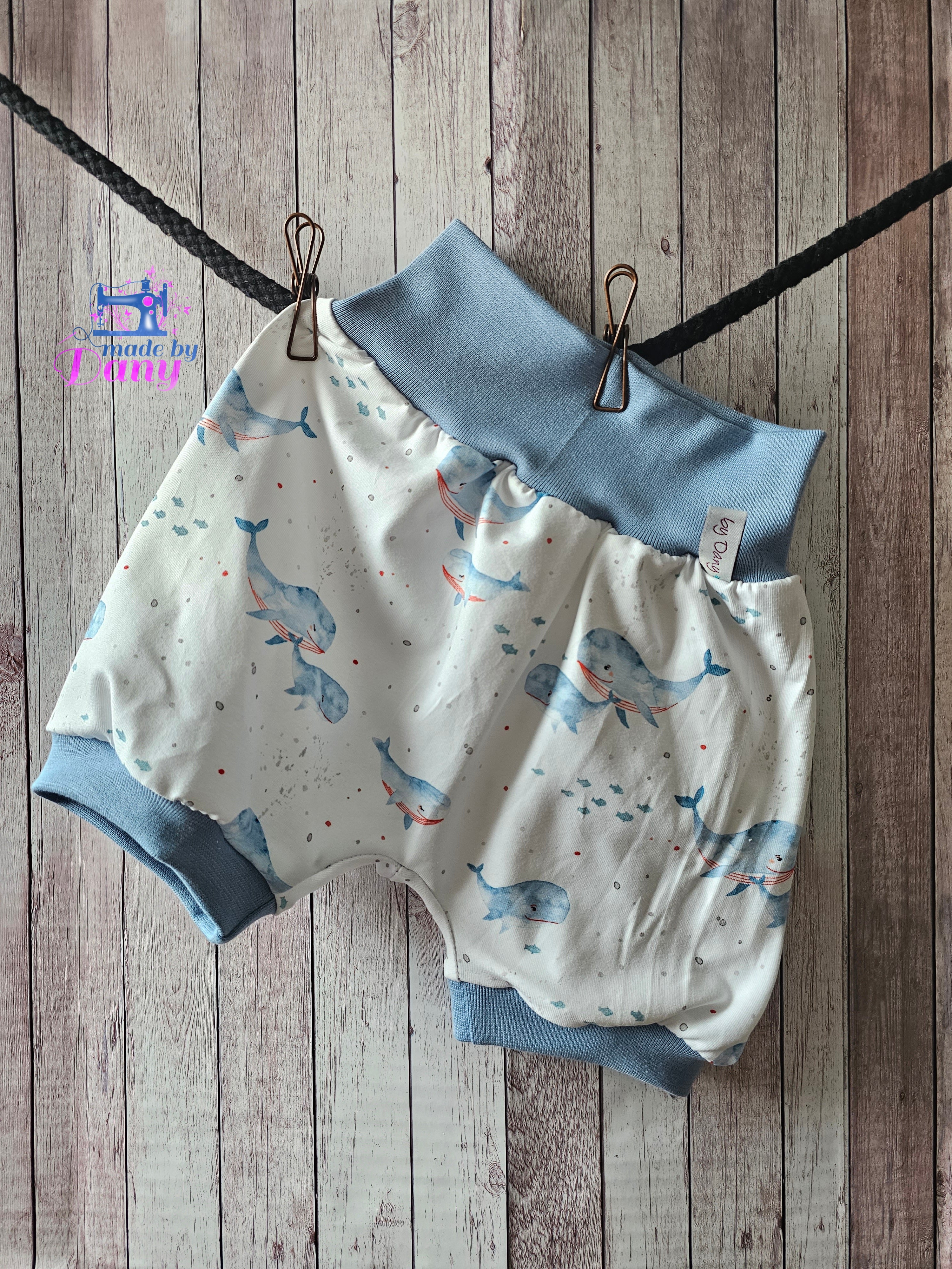 Pumphosen Kurz Ocean Breeze Wale rauchblau 98/104