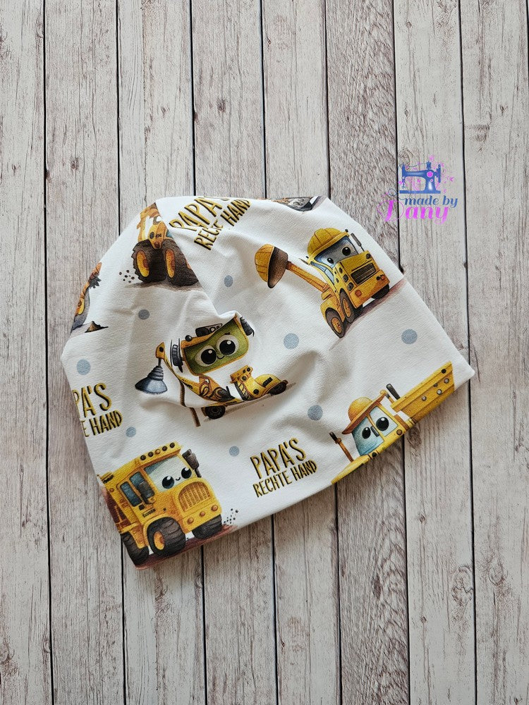 Wendebeanie Süsse Drachen dunkelblau, Papas Rechte Hand ca. 49-51 cm