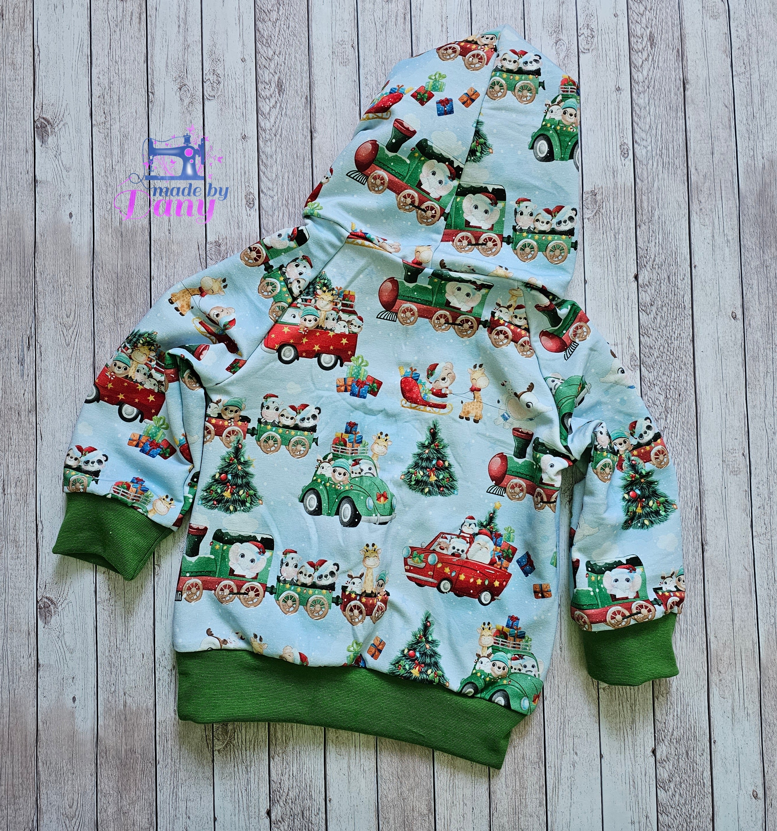 Kapuzenpullover Weihnachtszug 86