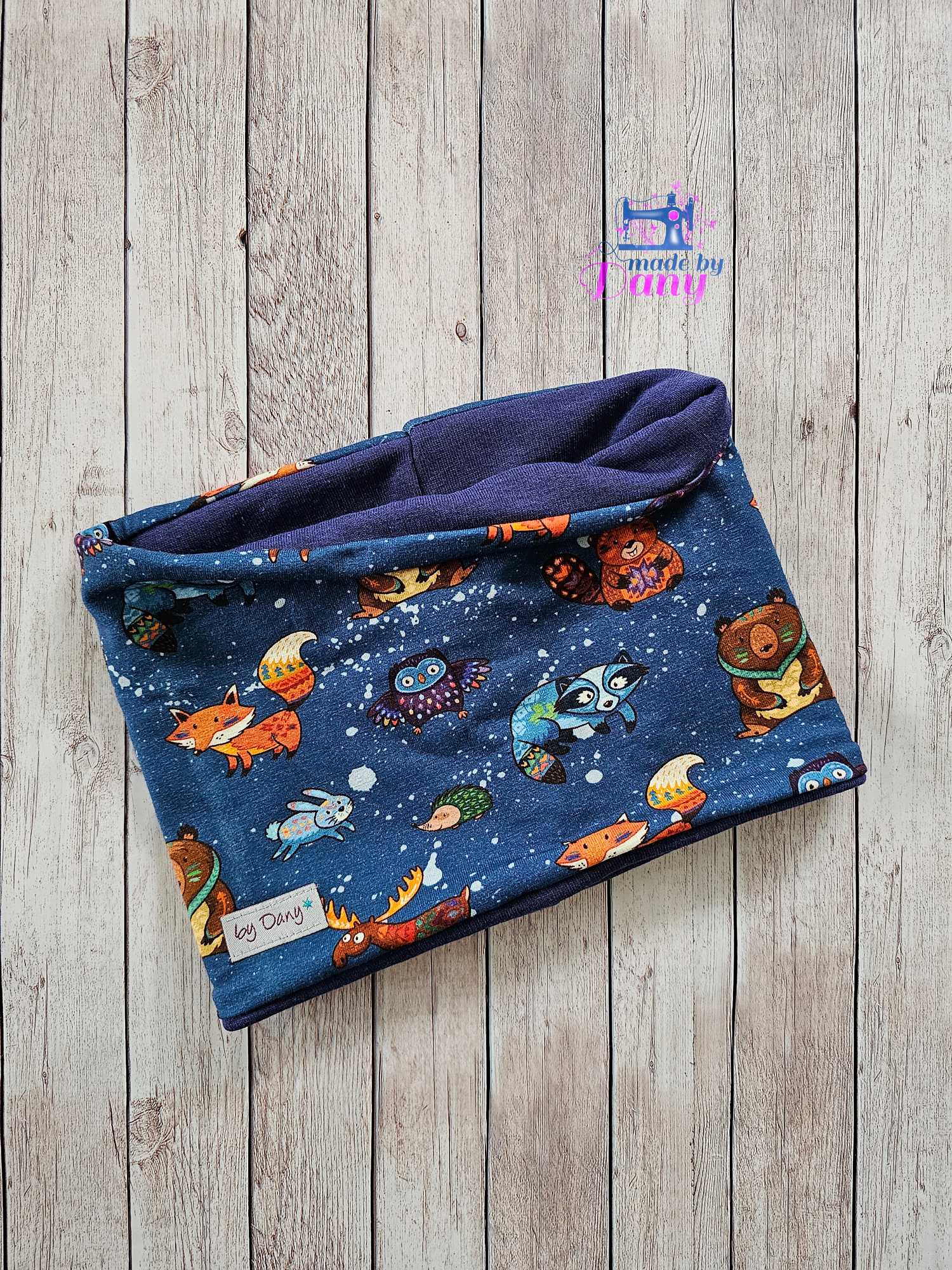 wende Loop bunte Tiere blau ca. 46 cm