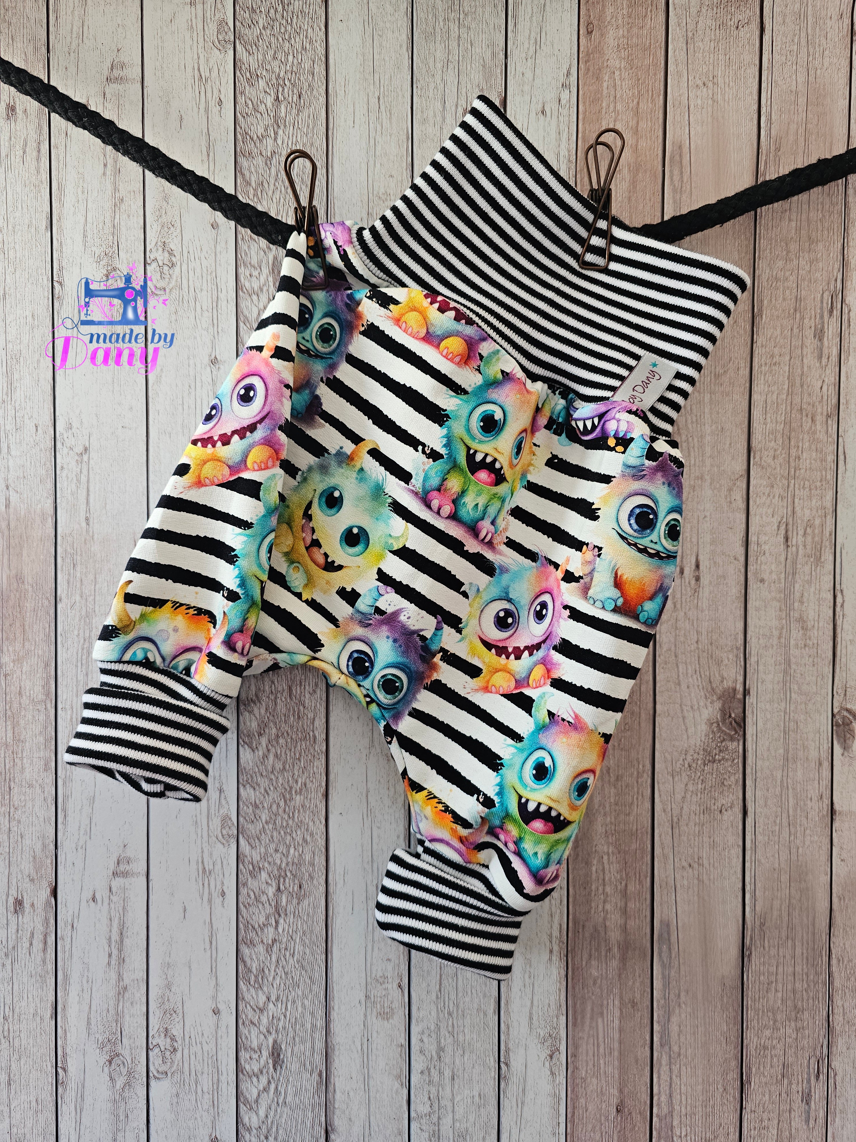 Pumphosen lang bunte Monster 50/56