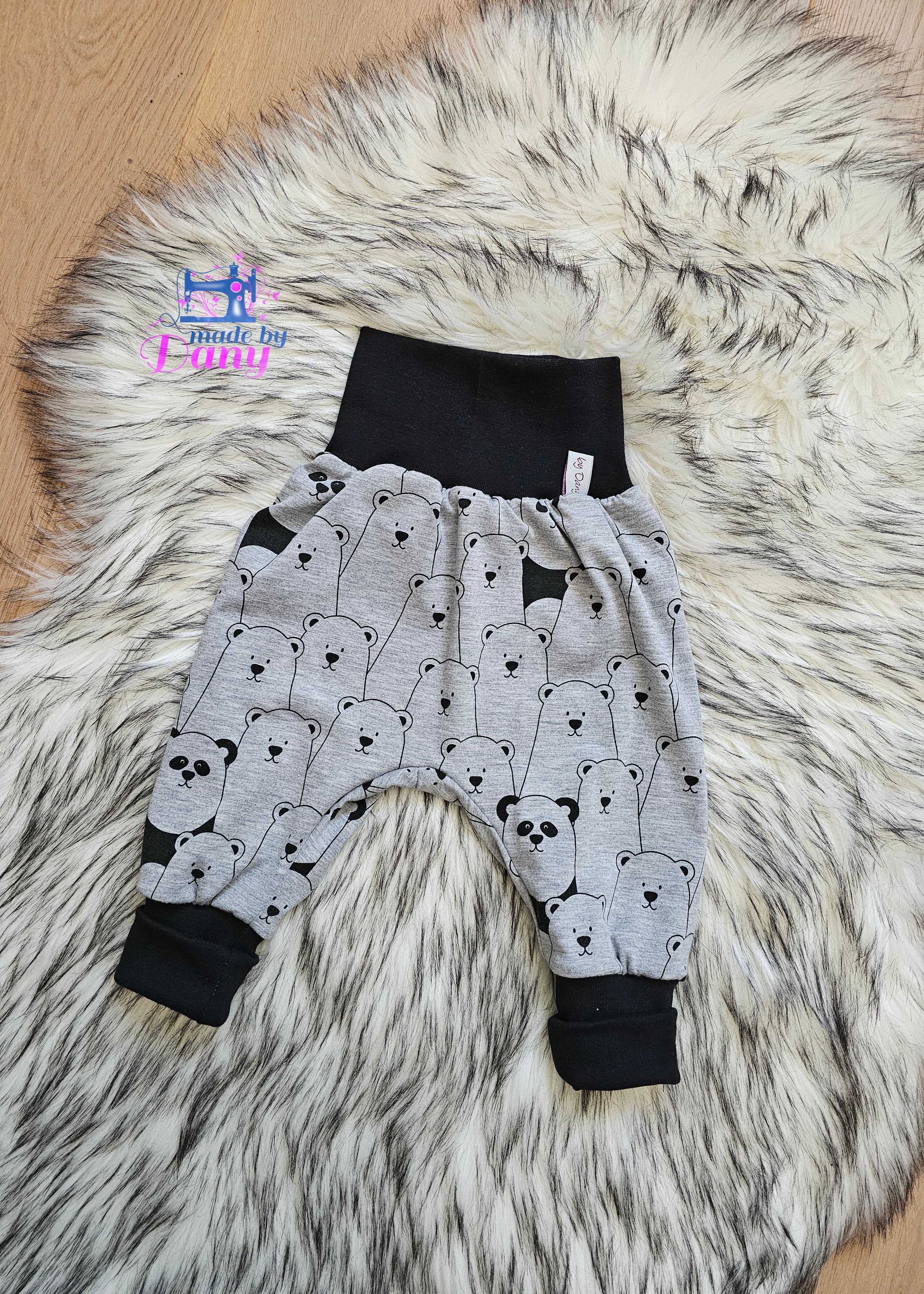 Pumphosen lang Bärenparade graumeliert 74/80