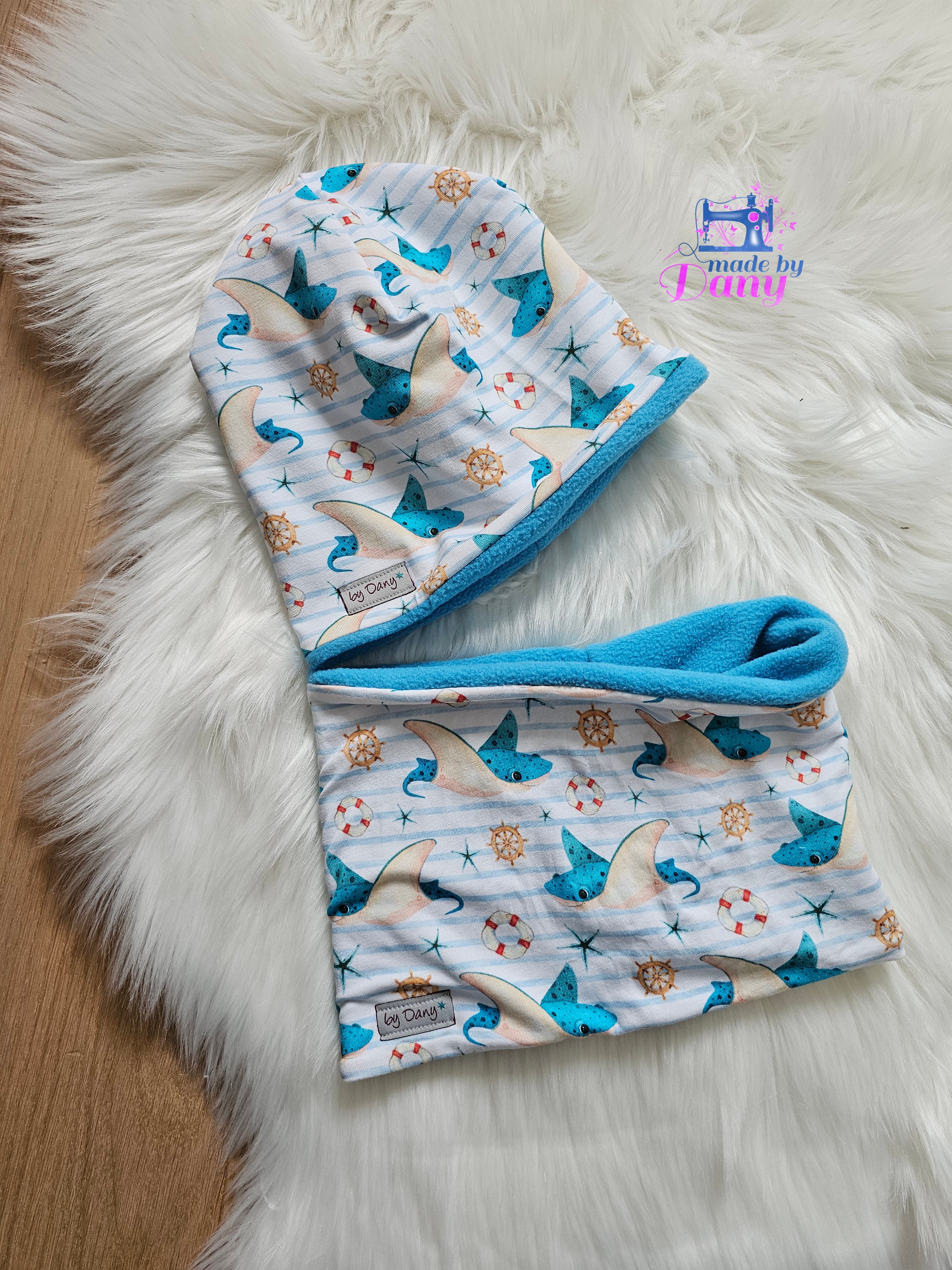 Beanie & Loop Rochen Loop ca. 50cm / Beanie ca. 50-52cm