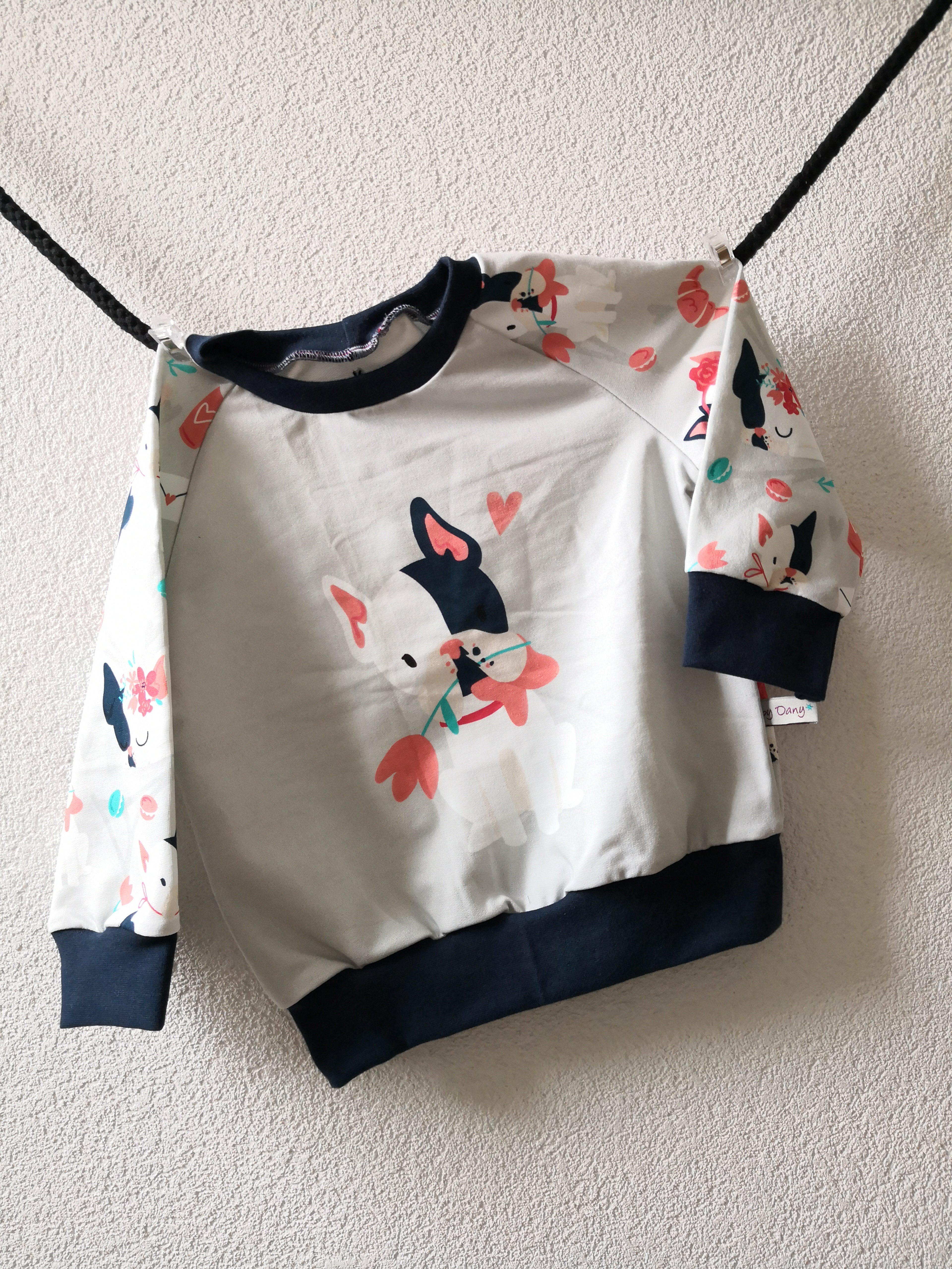 Pullover Dog Girly grau 86