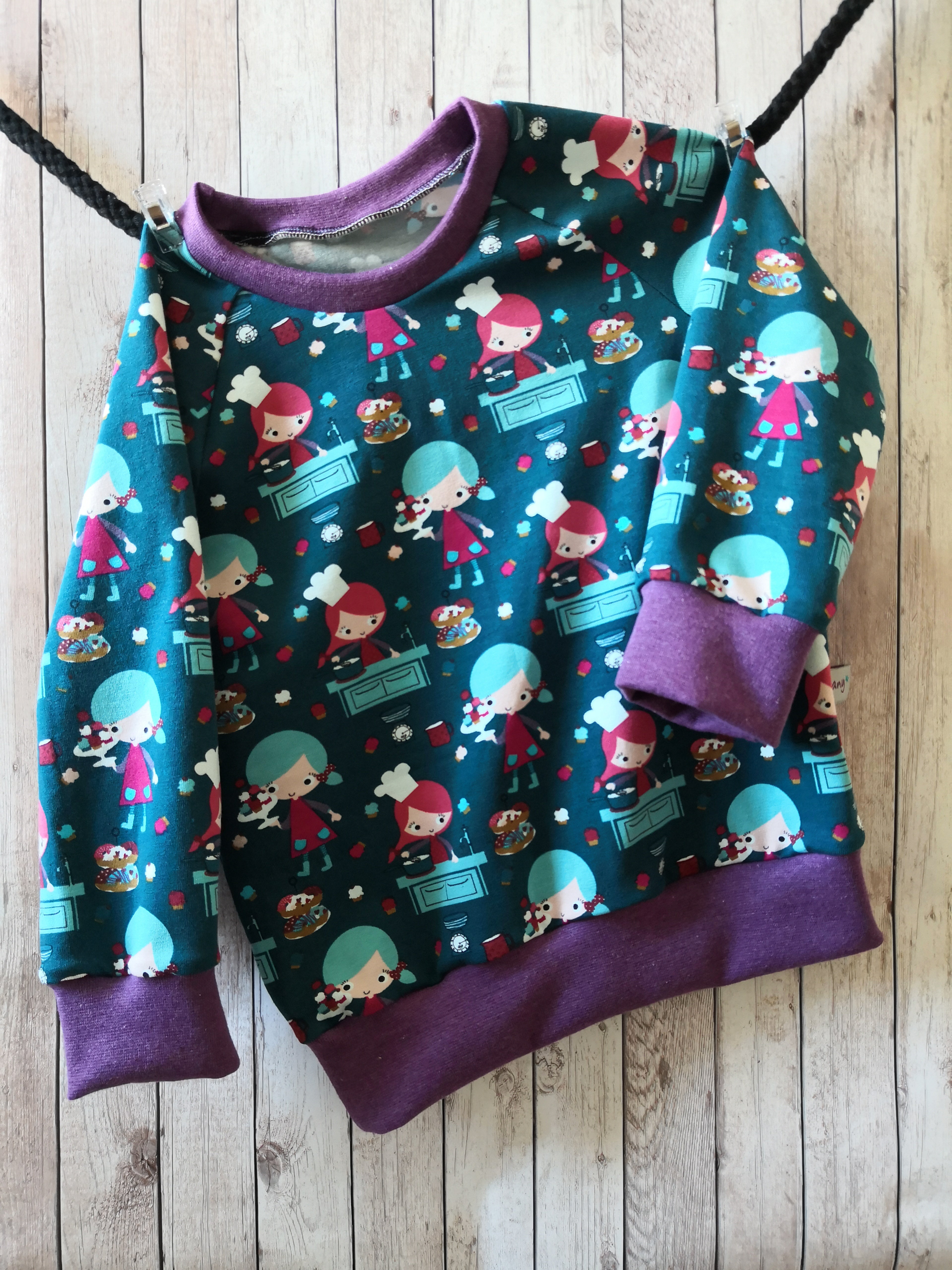 Pullover Girls Backen petrol 86