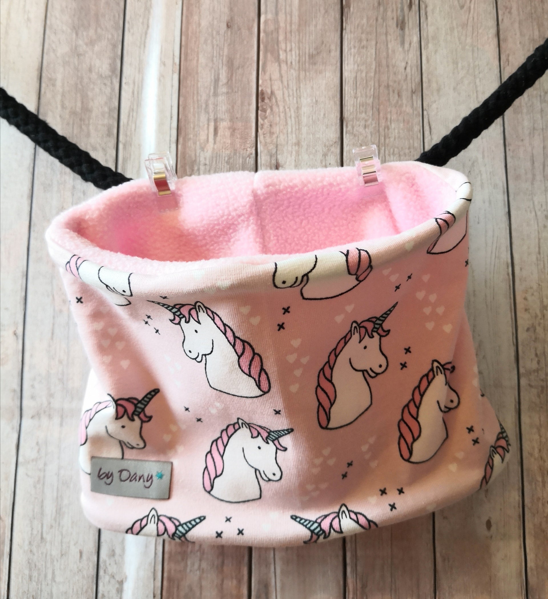 Loop innen gefüttert Einhorn rosa ca. 40 cm