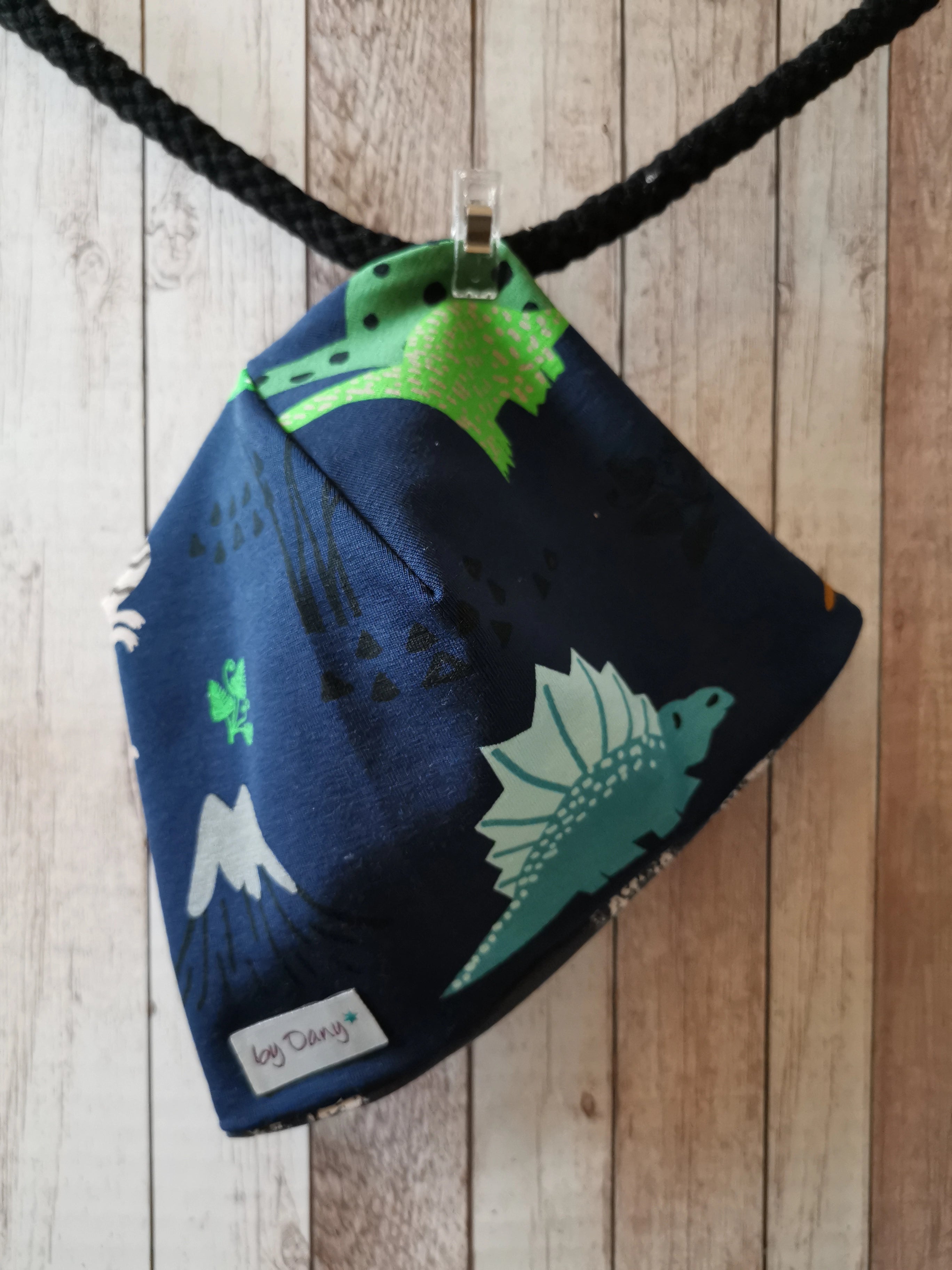 Wendemütze Dinosaurier / Sterne ca. 39-40 cm