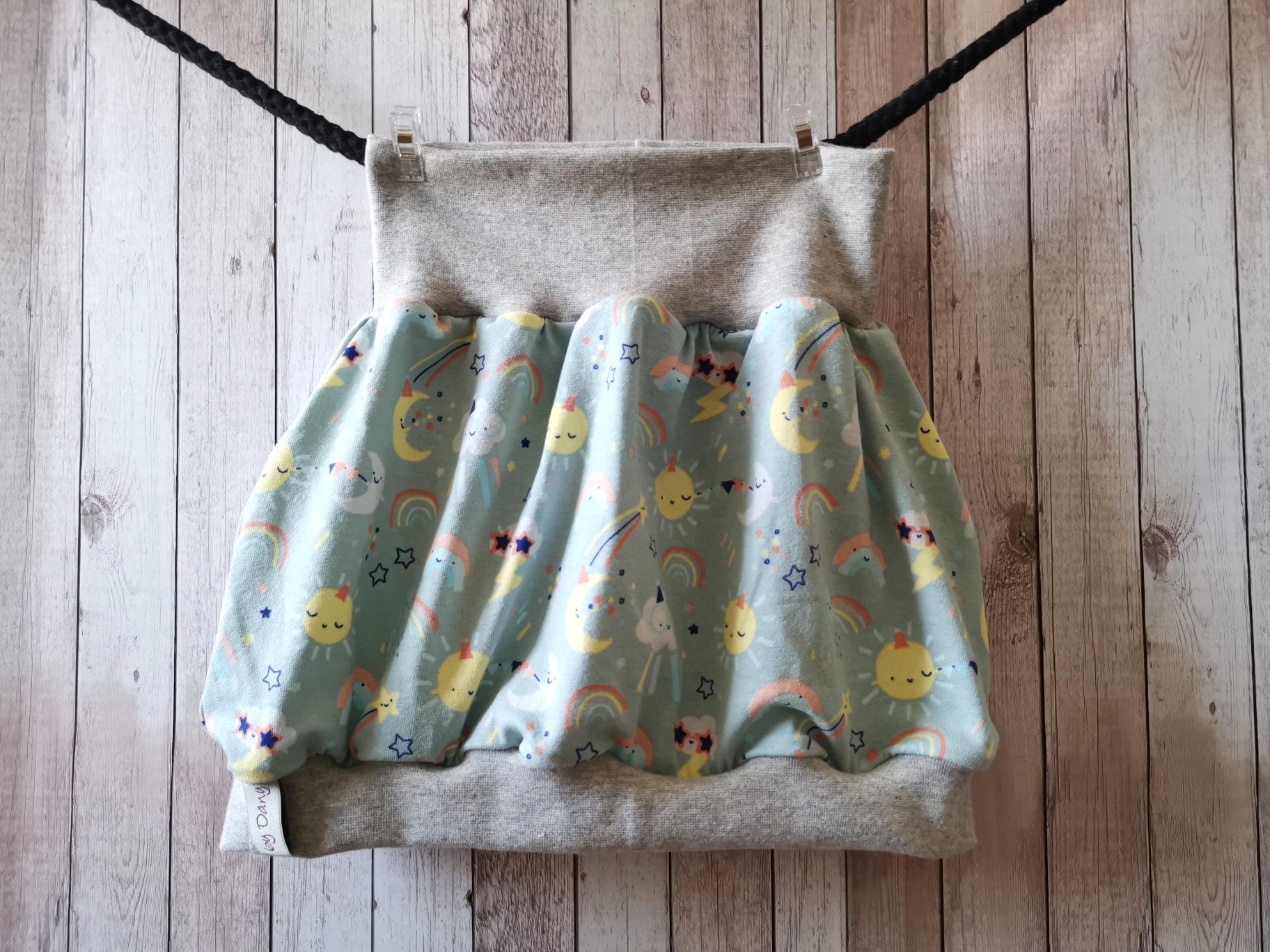 Ballonrock Sonne, Mond und Sterne mint, grau 104