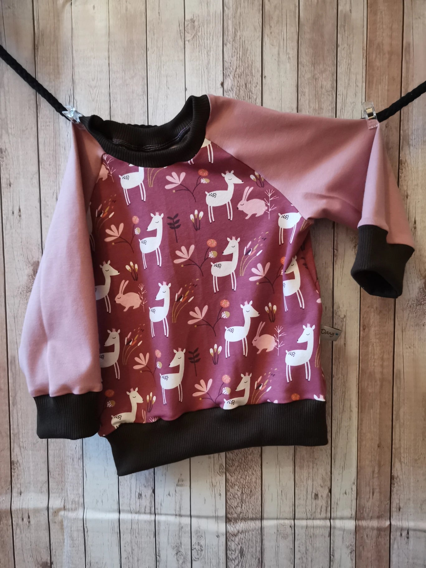 Pullover Waldtiere mauve 80