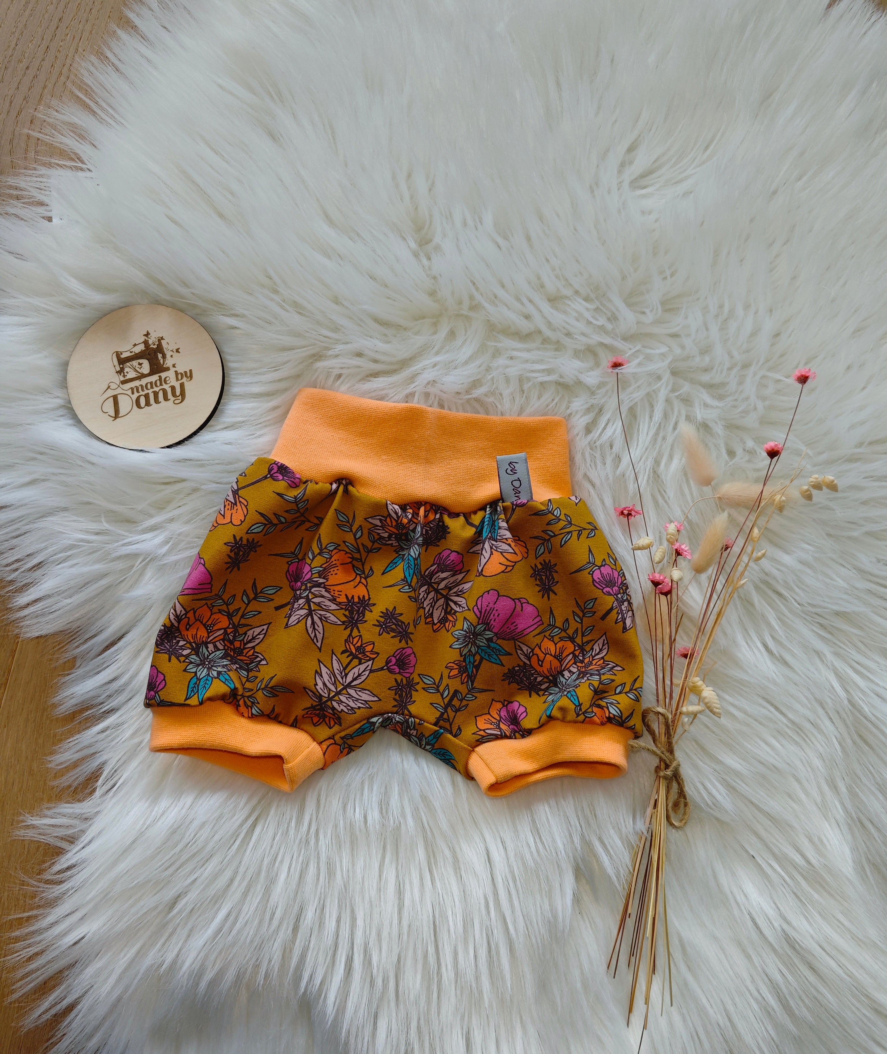 Pumphosen Kurz Boom Senf Blossom by brinarina 56/62