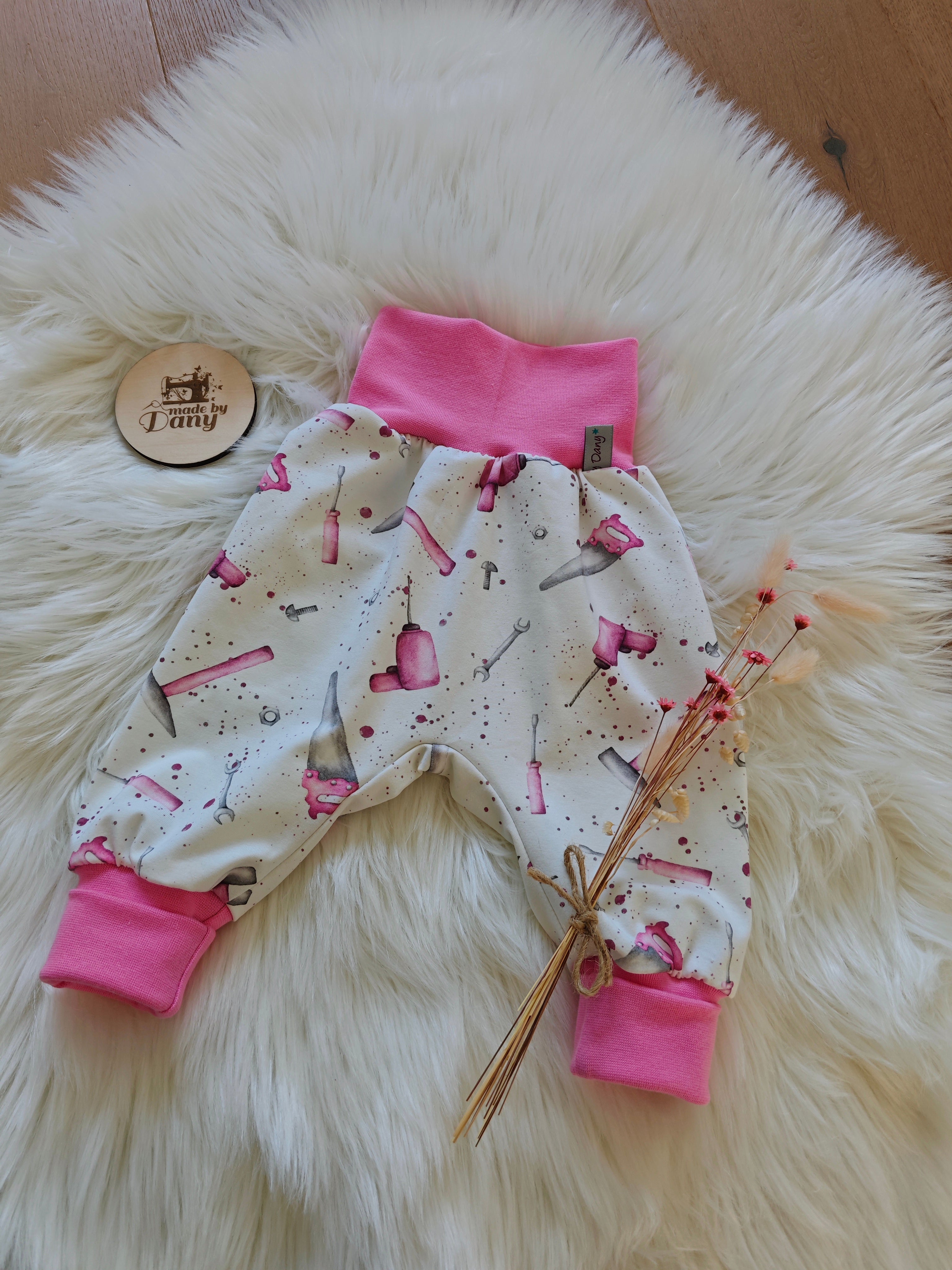 Pumphosen lang Girly Werkzeug 74/80