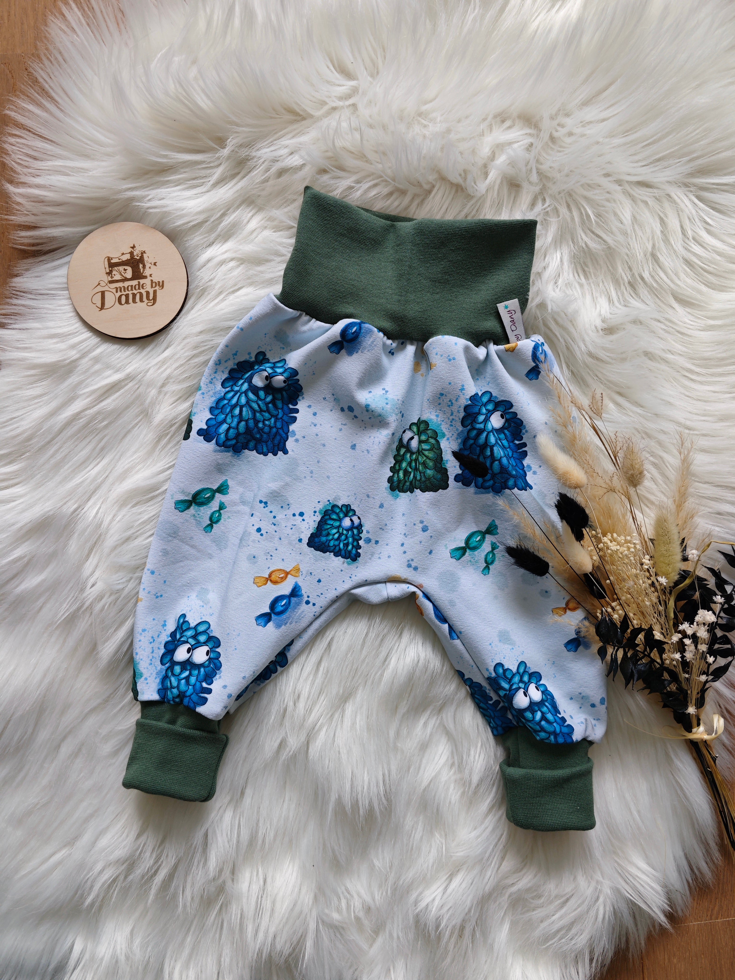 Pumphosen lang Mosterli mit Süssigkeiten 74/80