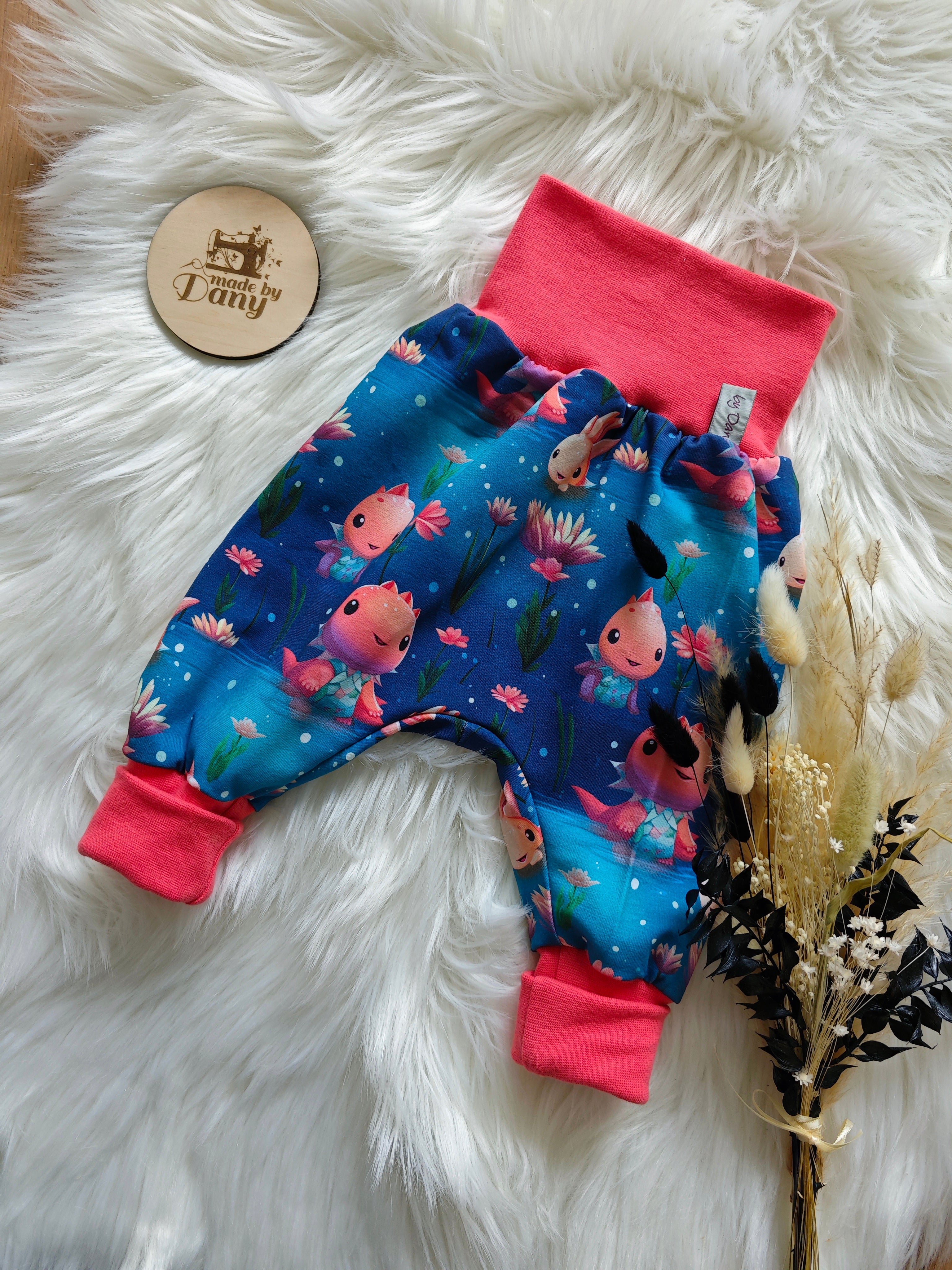 Pumphosen lang süsse Axolotl 62/68