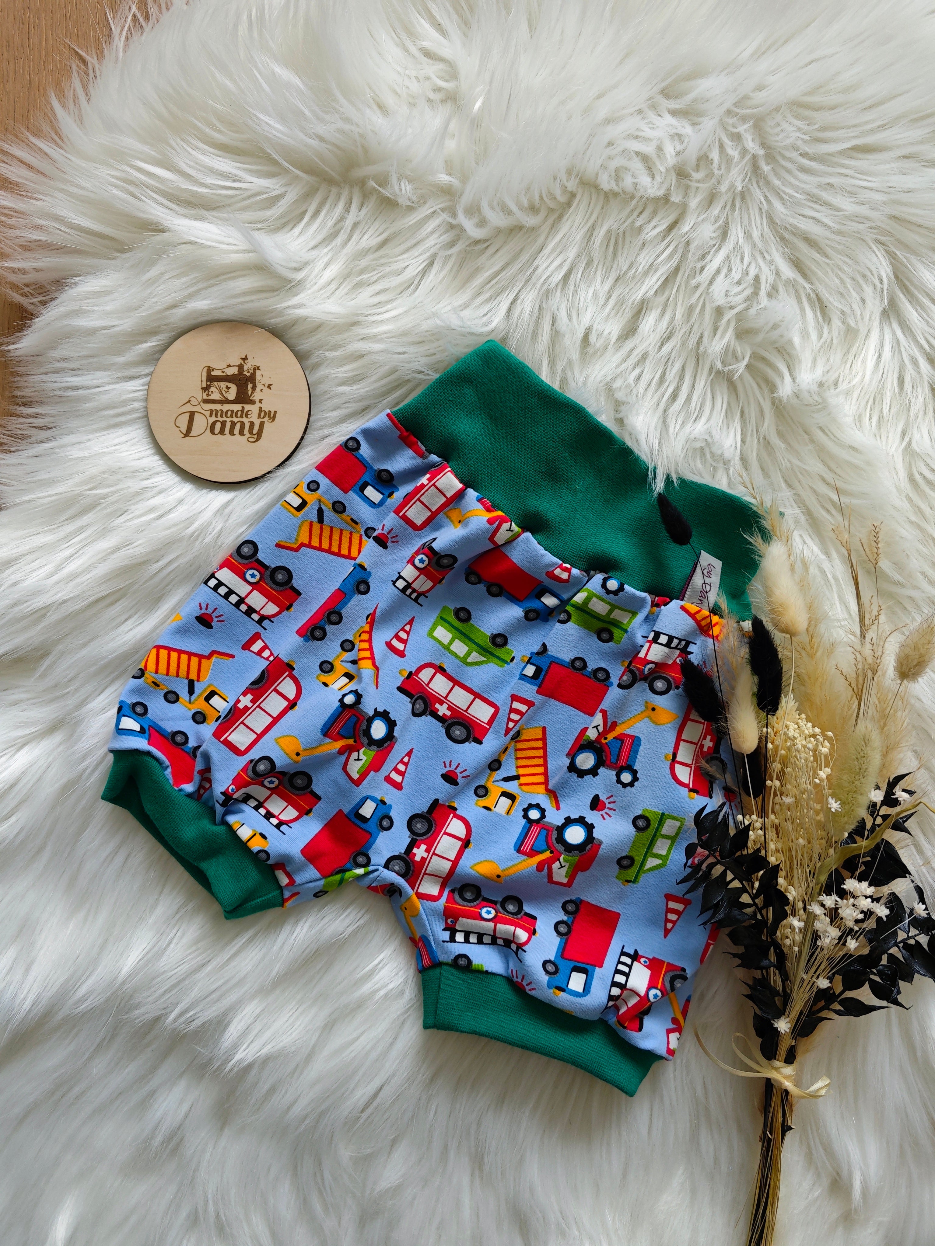 Pumphosen Kurz Fahrzeuge blau 110/116