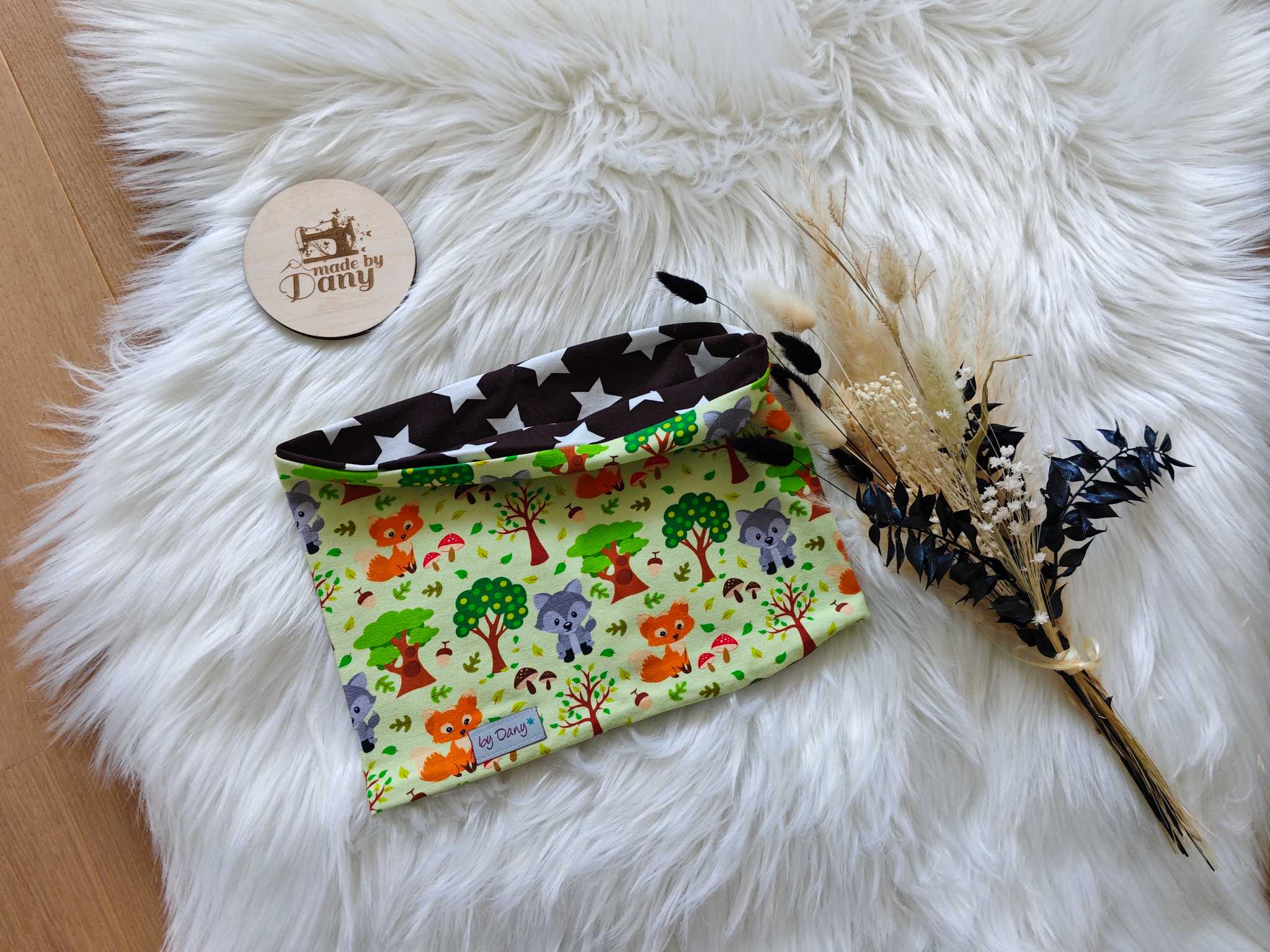 wende Loop Waldfreunde grün / Sterne ca. 48 cm