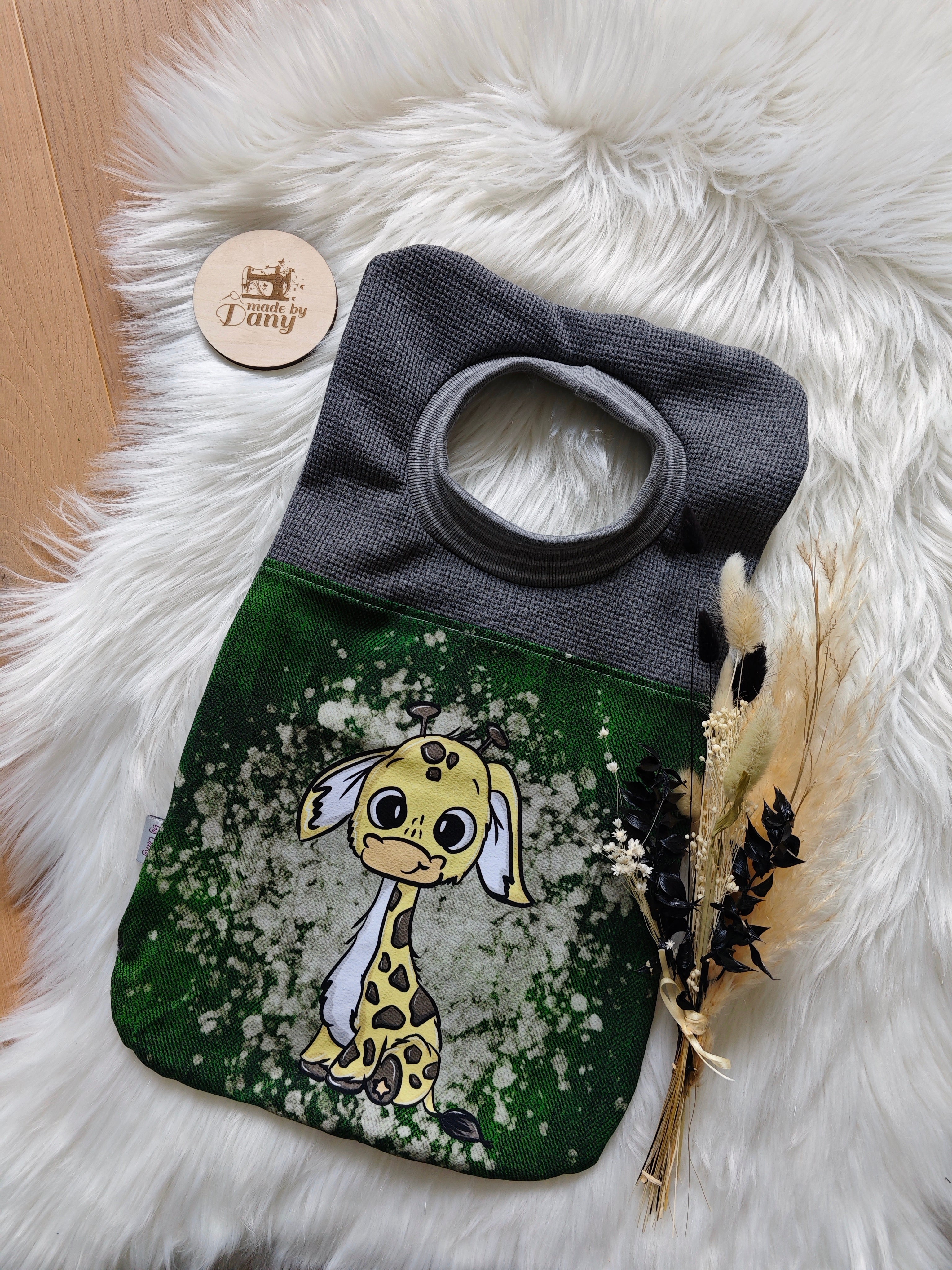 Schlupflätzchen Giraffe grün