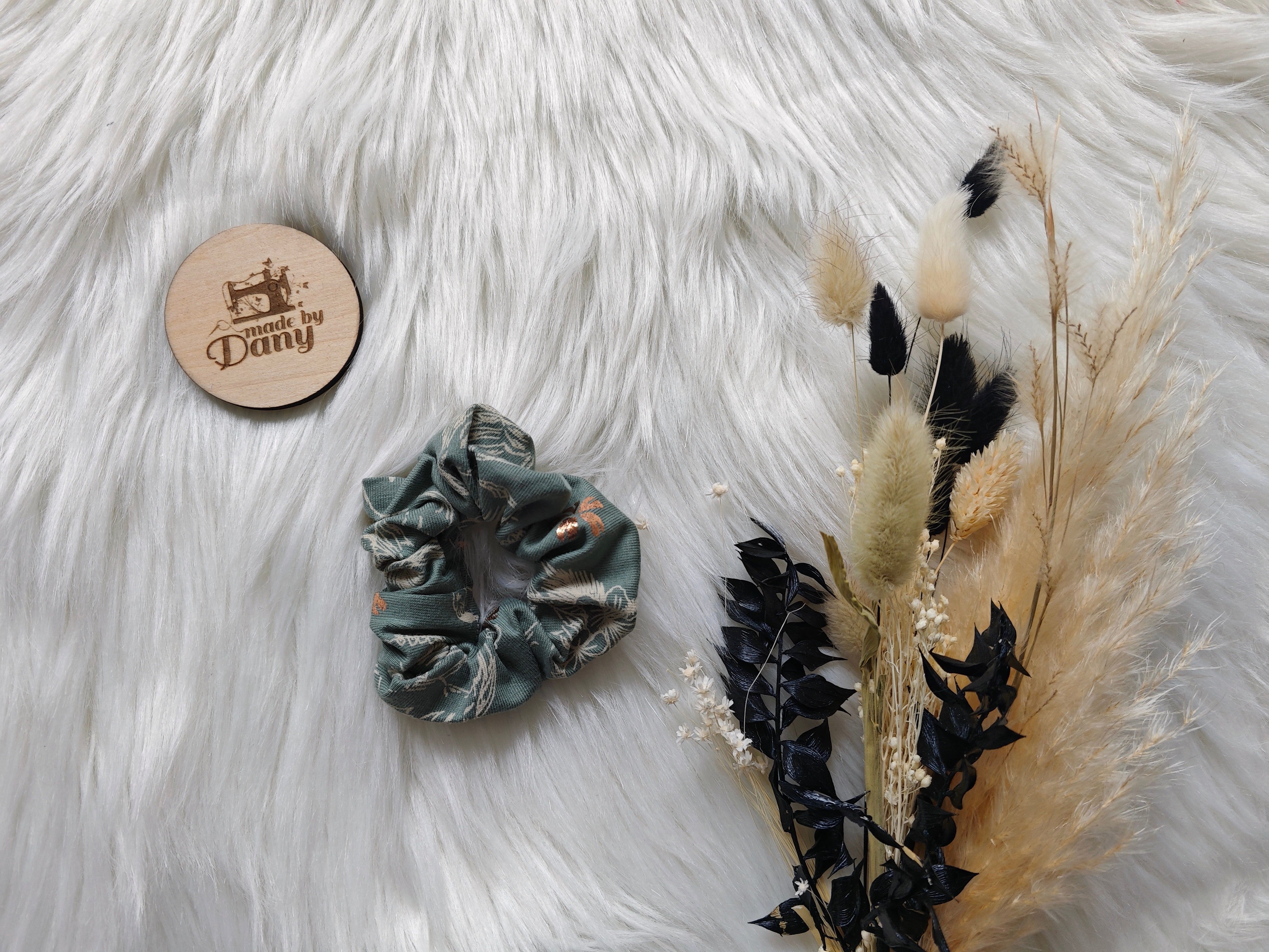 Scrunchie / Haargummi Flamingo gold