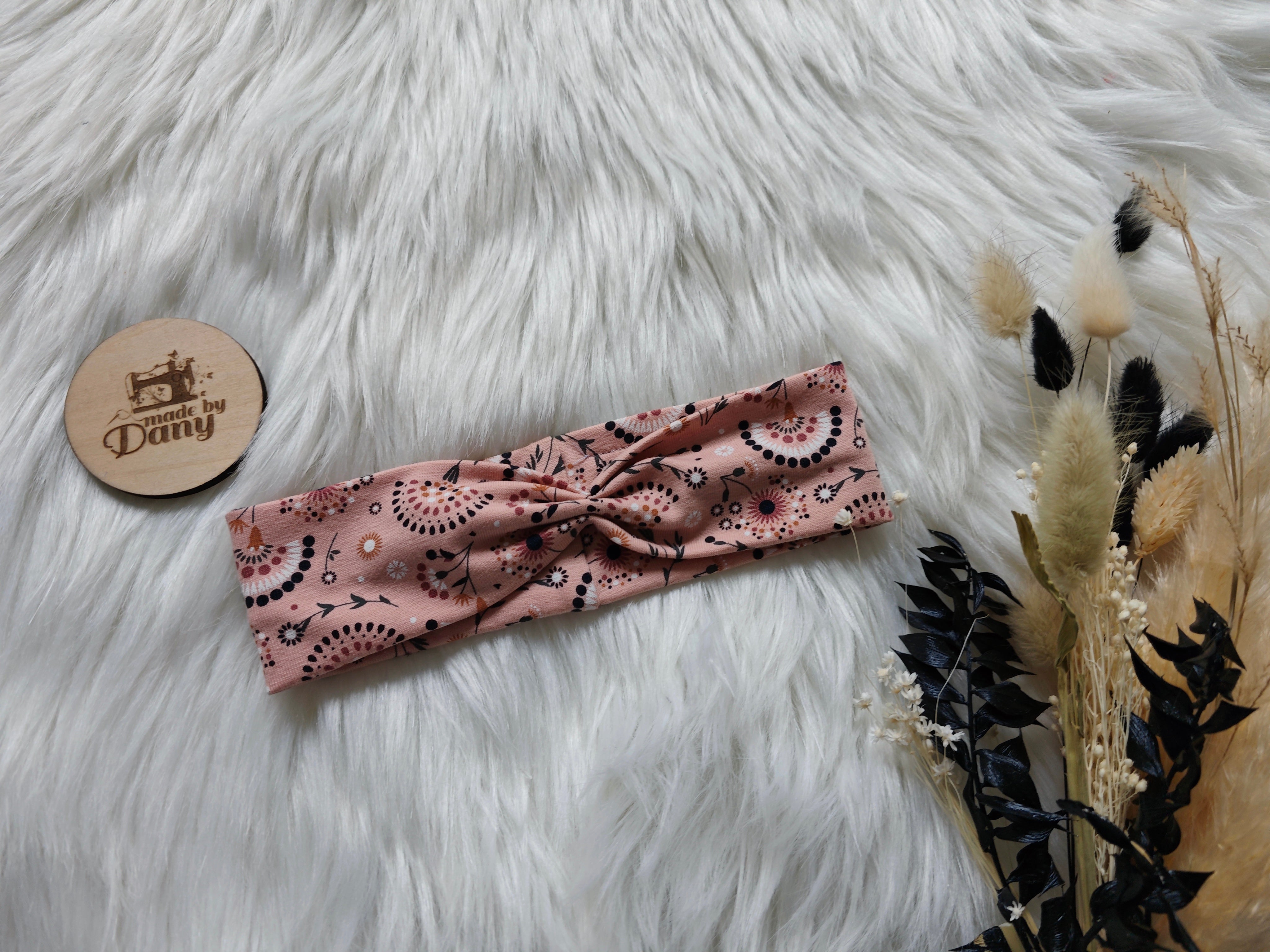 Haarband Blumen rose ca. 45-46cm