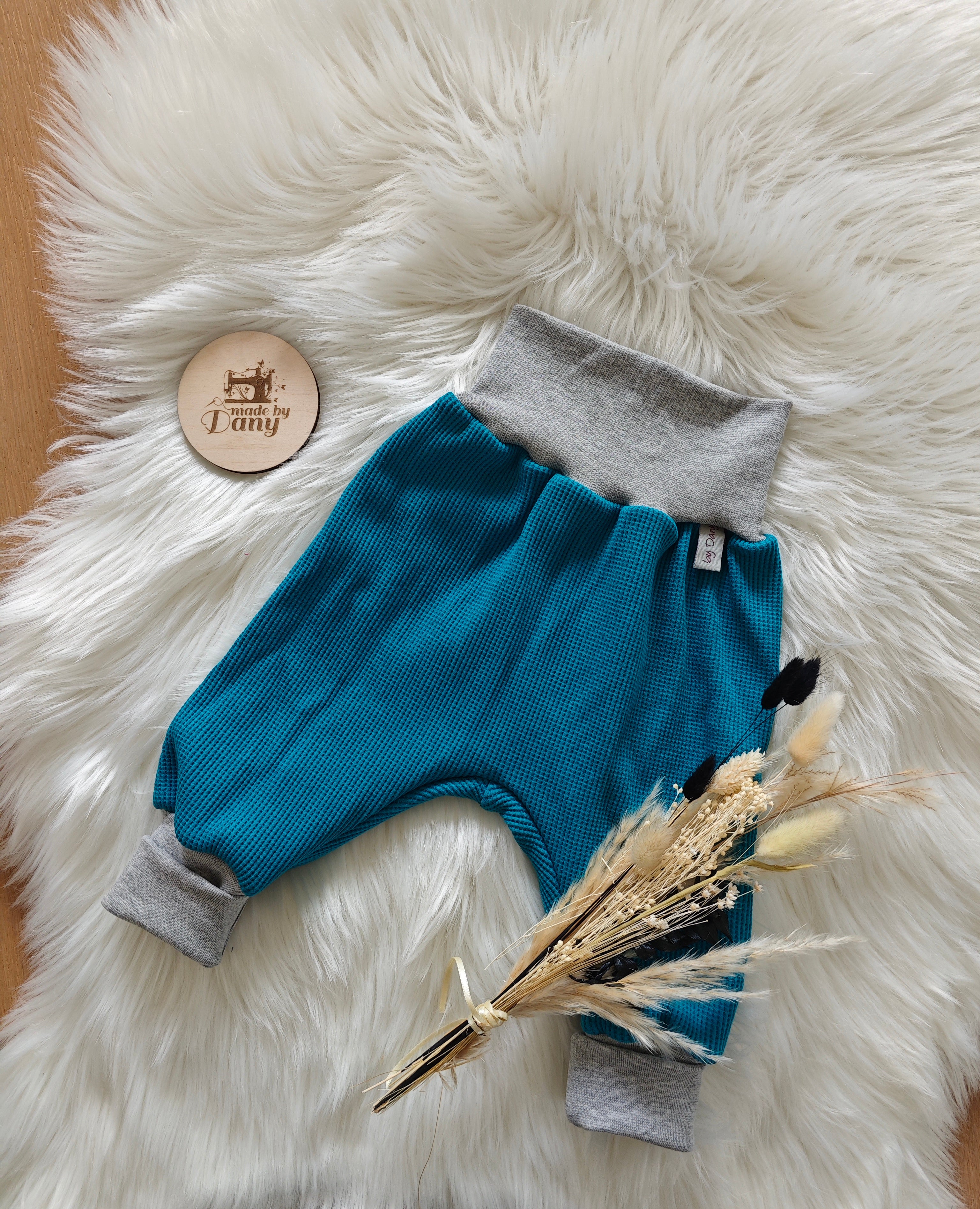 Pumphosen lang Petrol 74/80