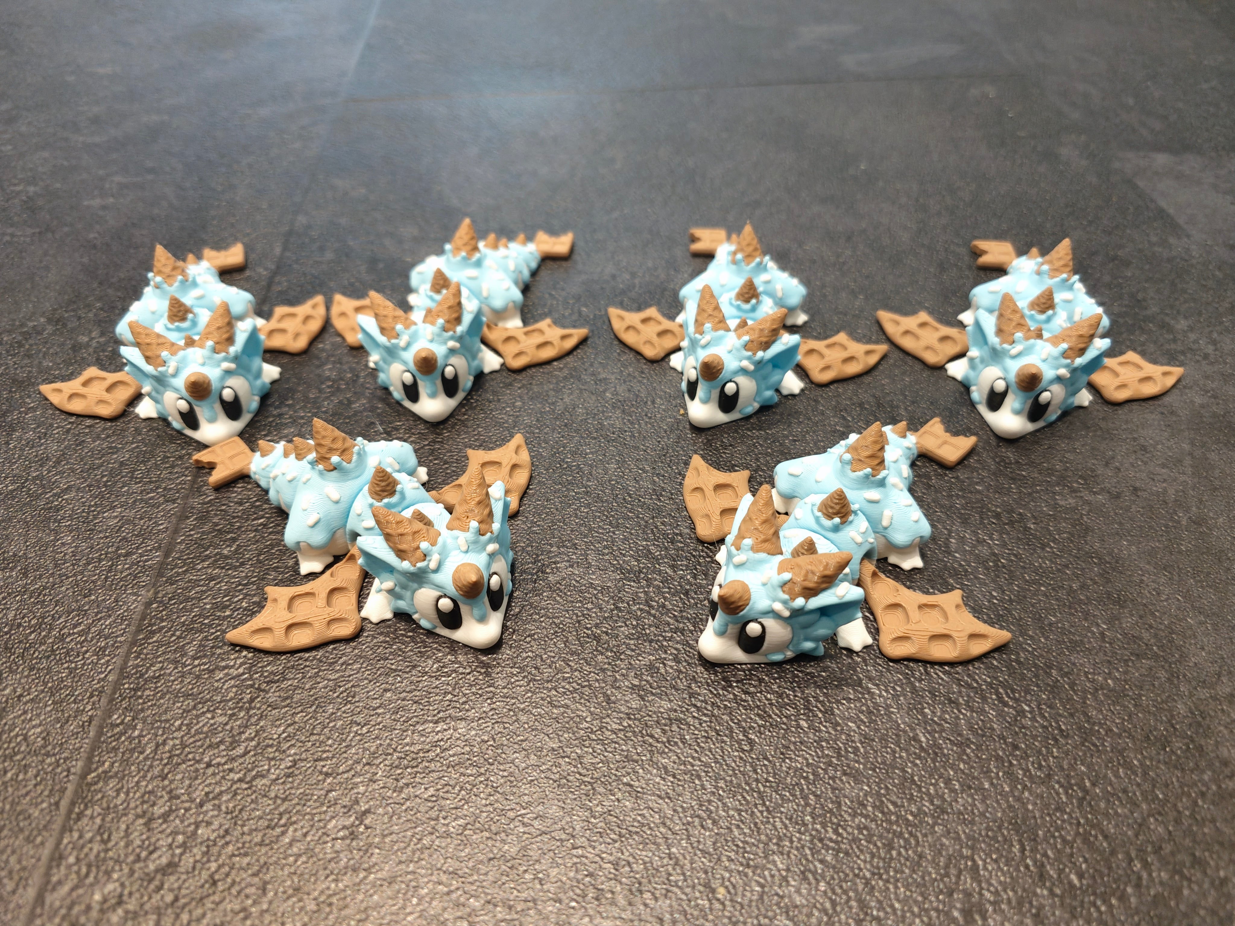 Zucker Waffel Dragon hellblau