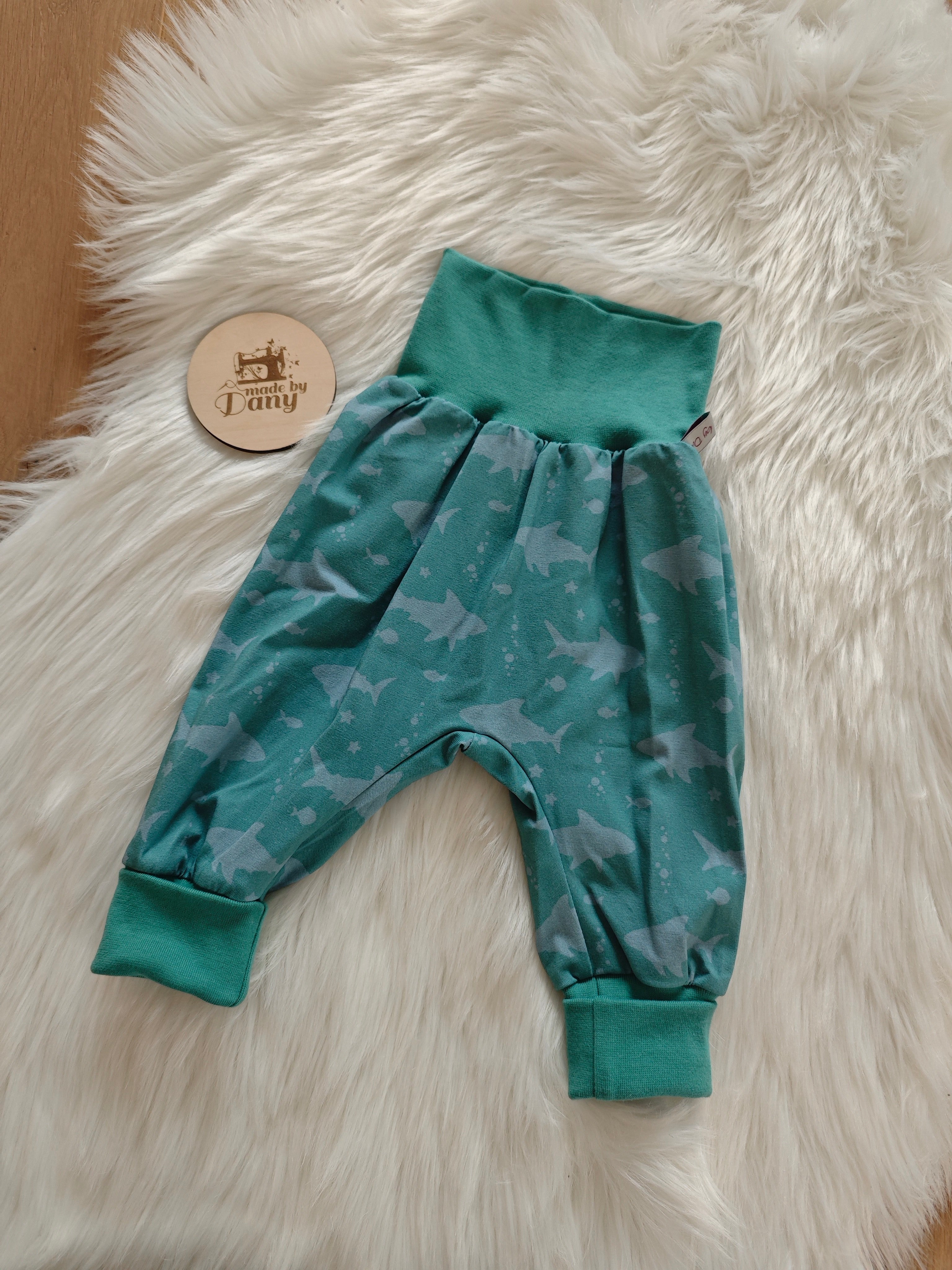 Pumphosen lang Hai Türkis 74/80