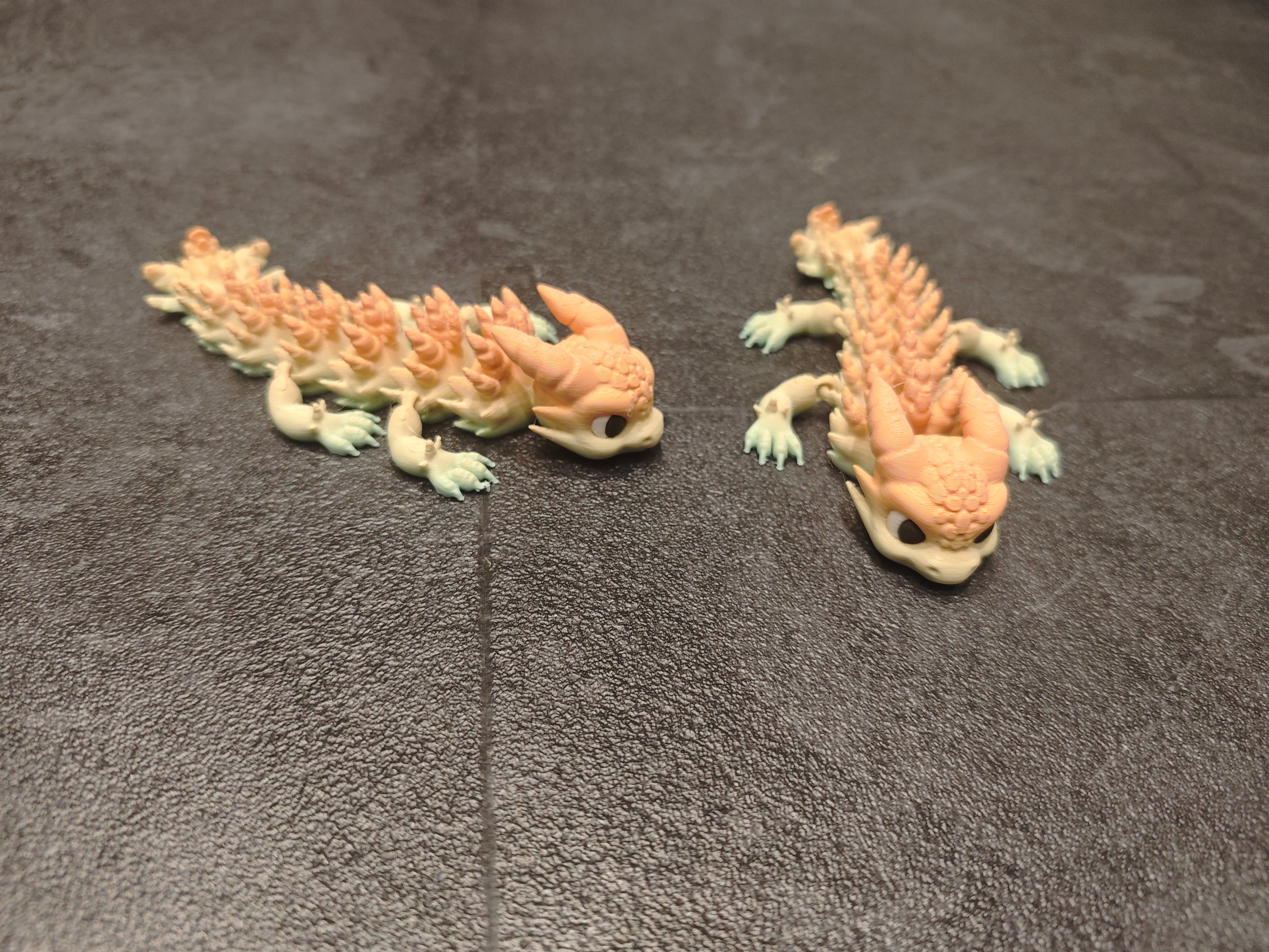 Borstendrache grün gelb orange