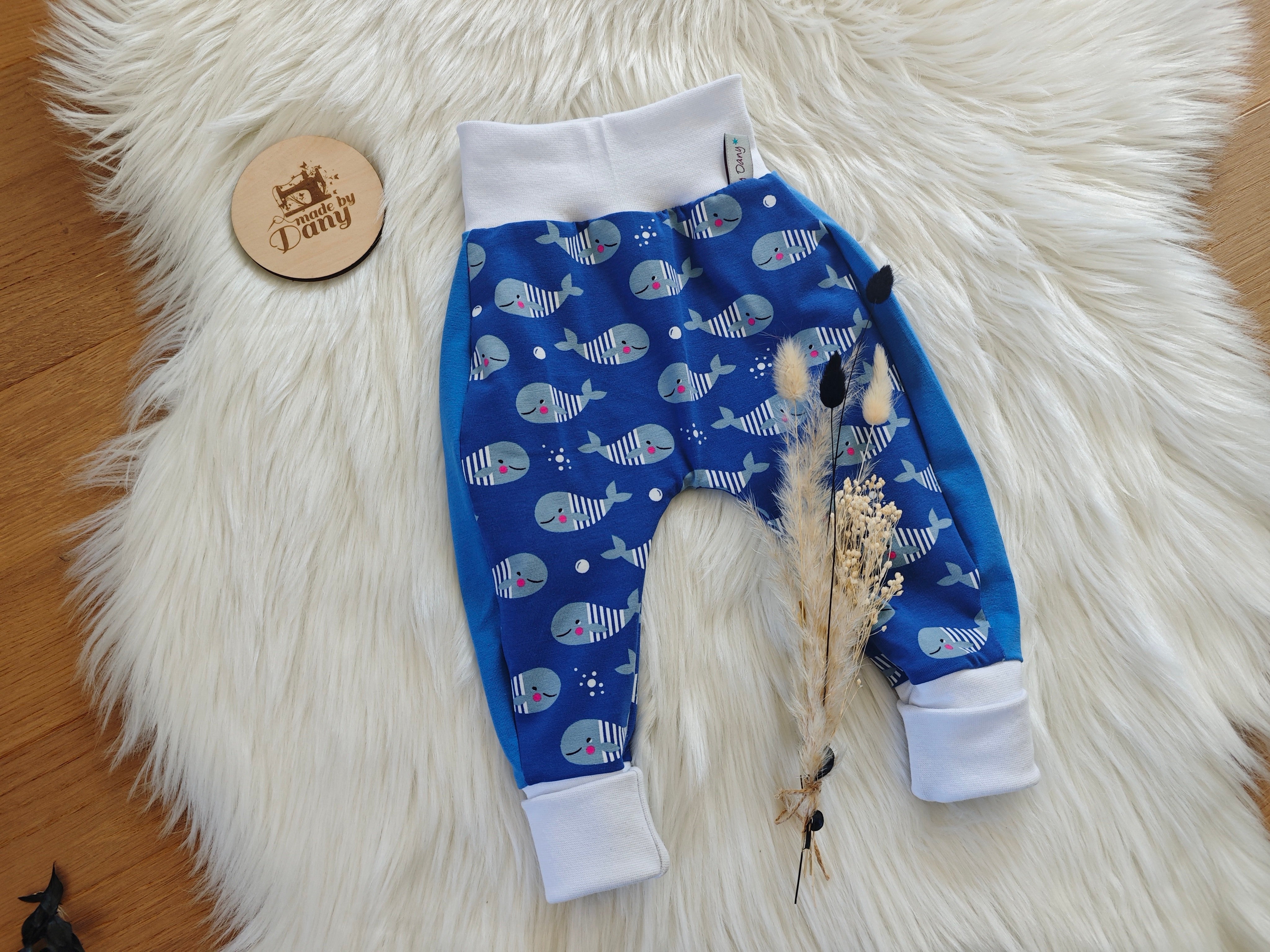 Pumster Pants lang Wal auf blau 68