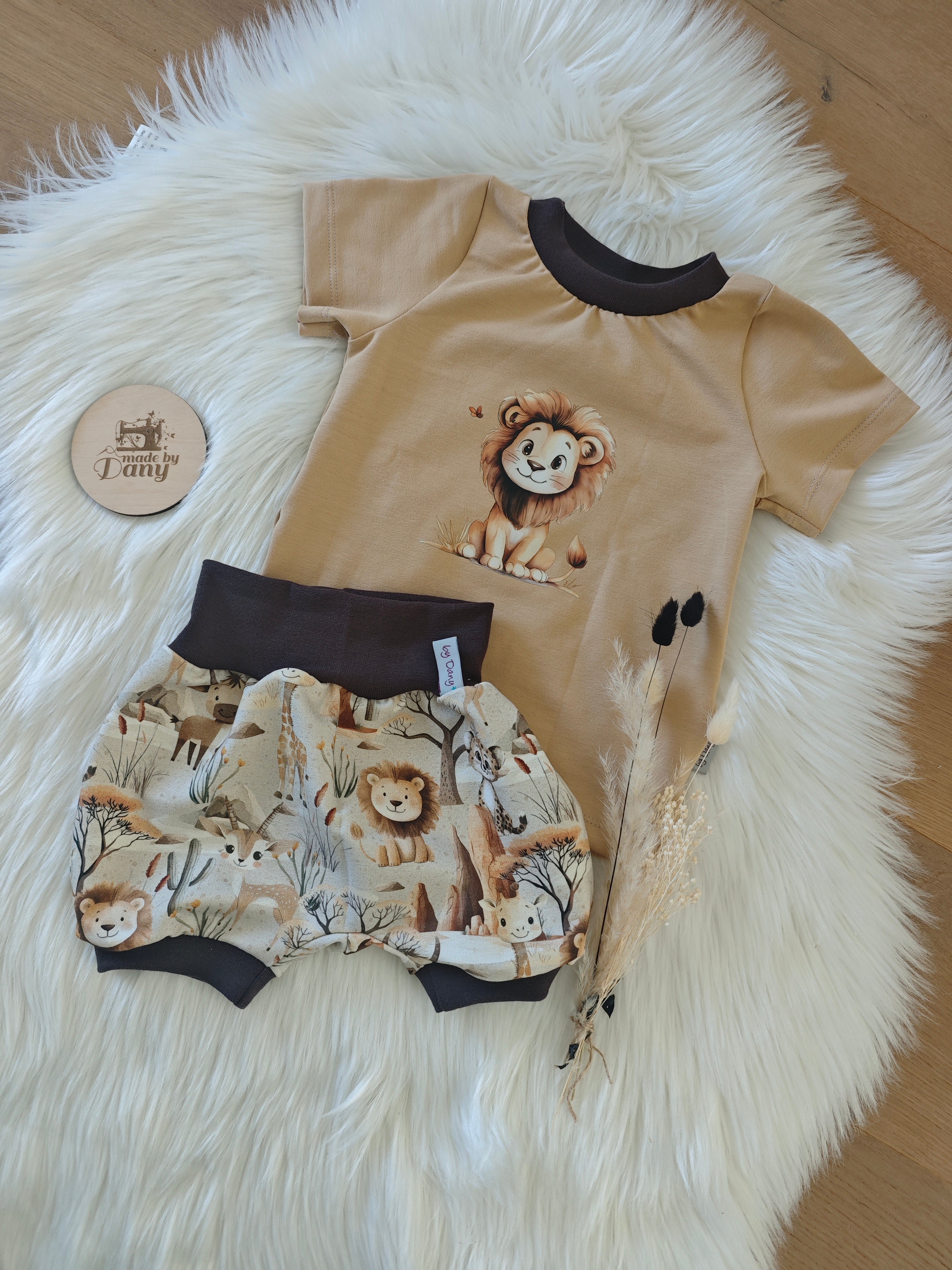 Set Savanne beige 1x Pumphose kurz (80/92) & 1x T-Shirt (86) (Kopie)