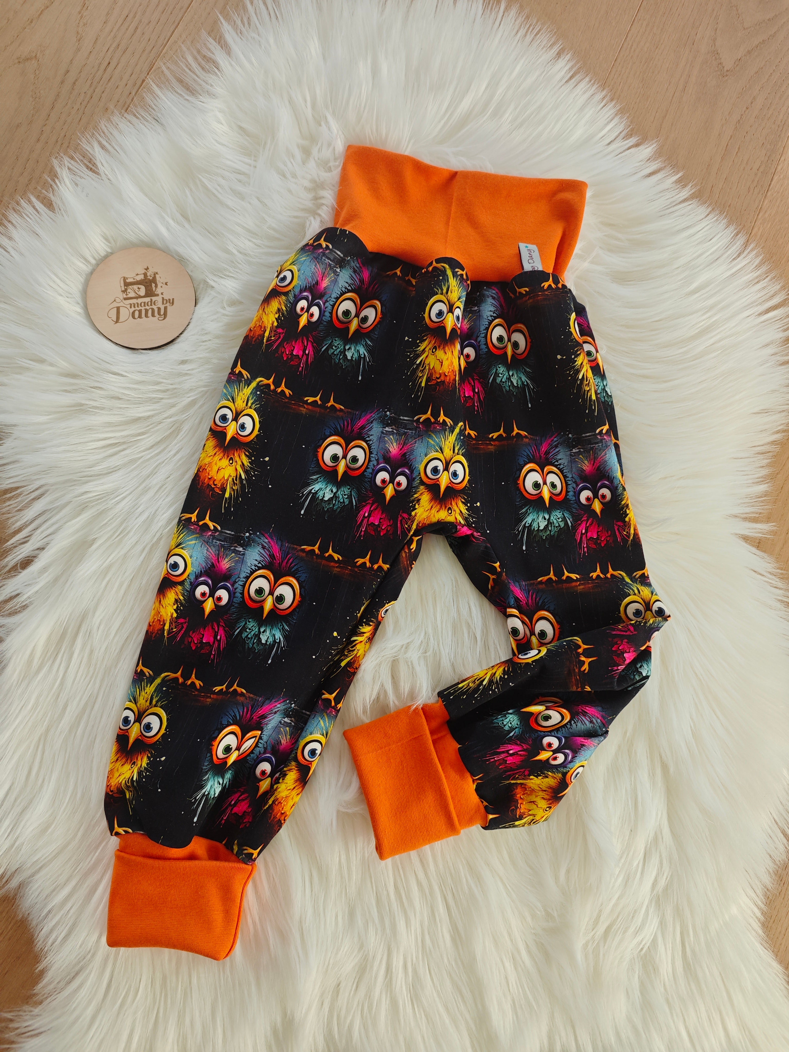 Pumphosen lang Lustige bunte Vogel 110/116