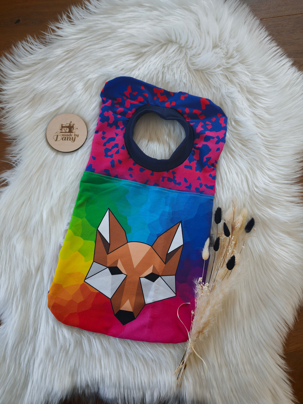 Schlupflätzchen Fuchs bunt
