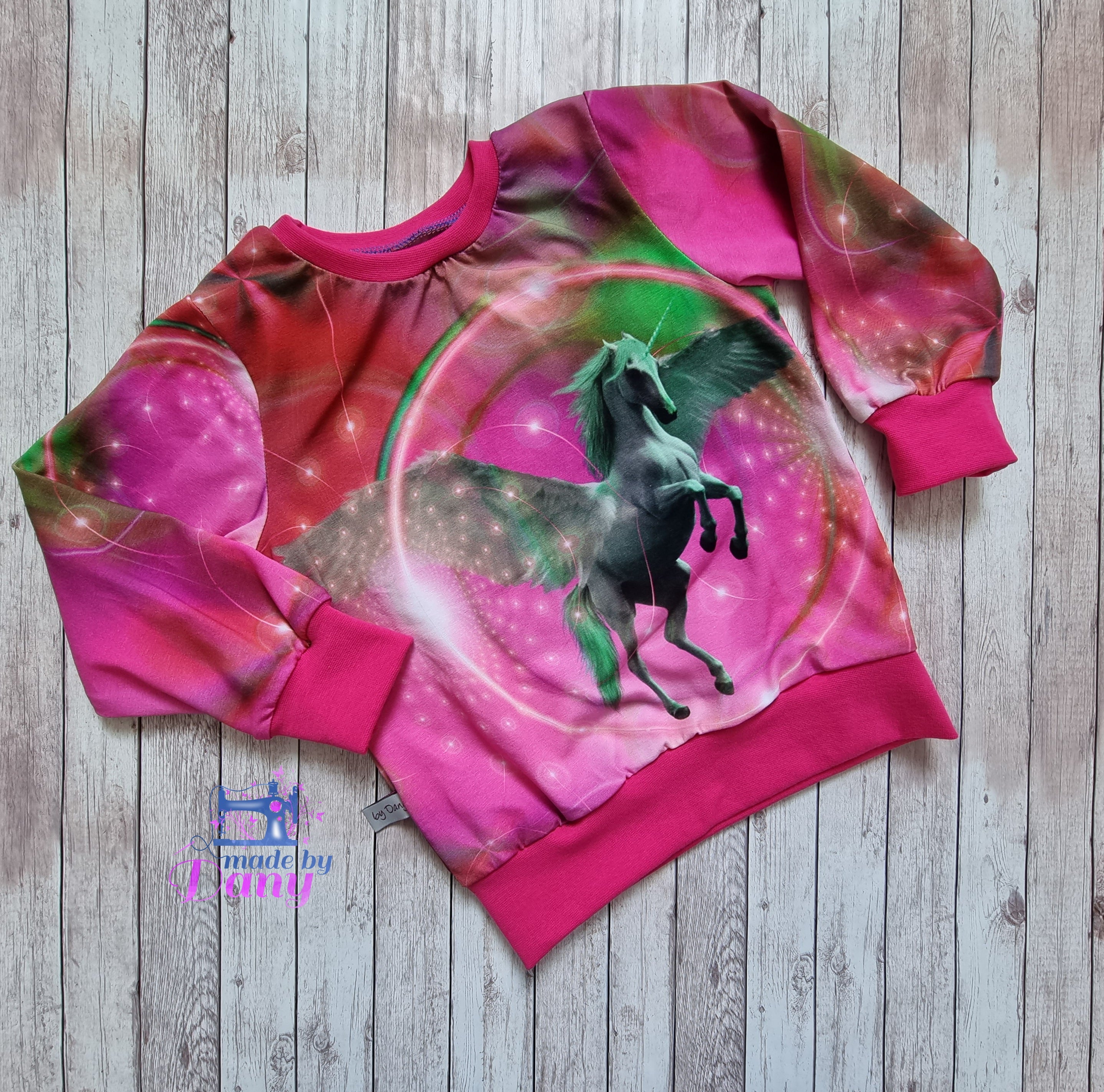 Set flying Unicorn 1x Pumphose lang (92/98) & 1x Pullover (98)