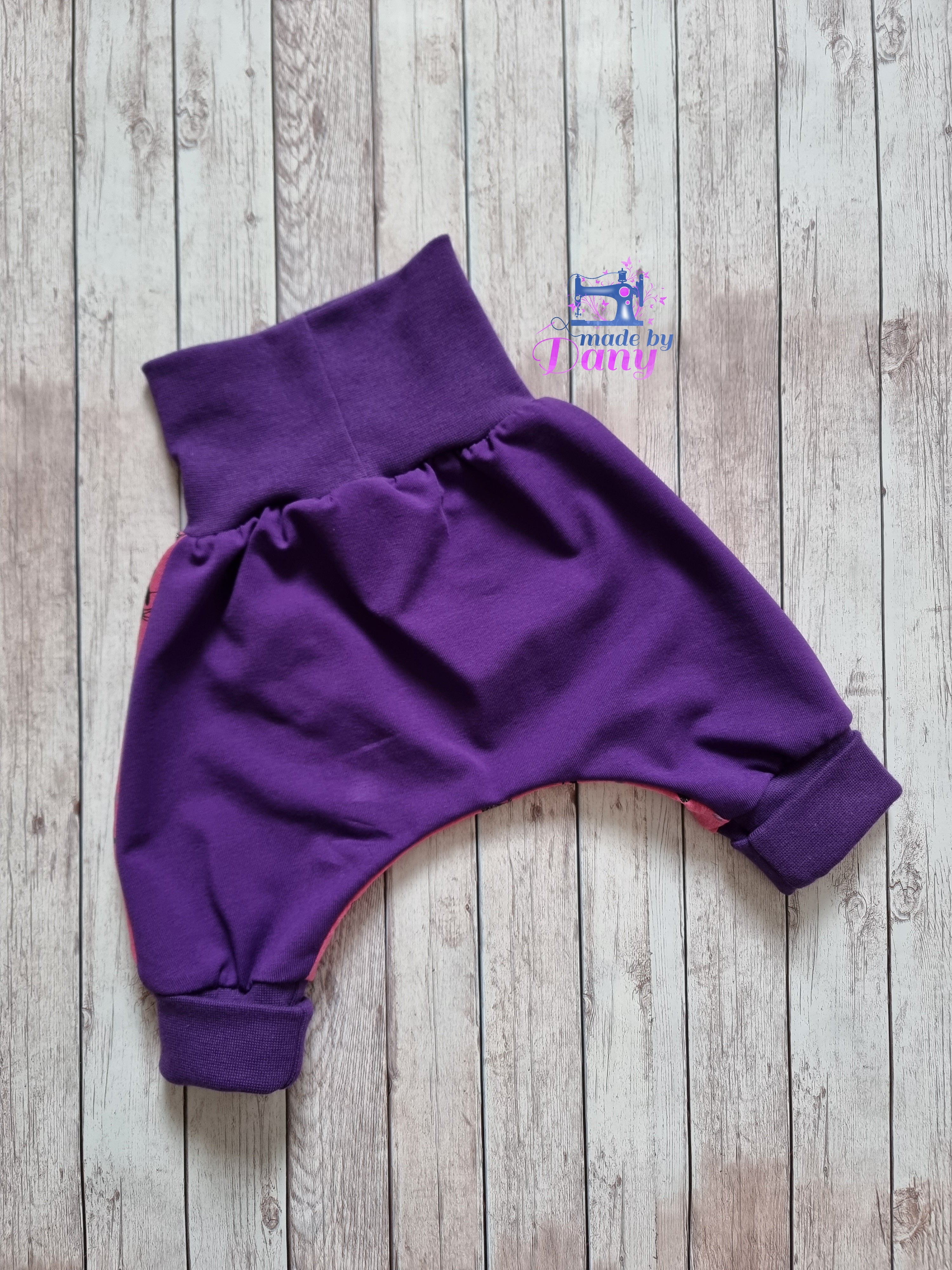 Pumphosen lang 2.0 Little Paris pink meliert-Glitzer 56/62