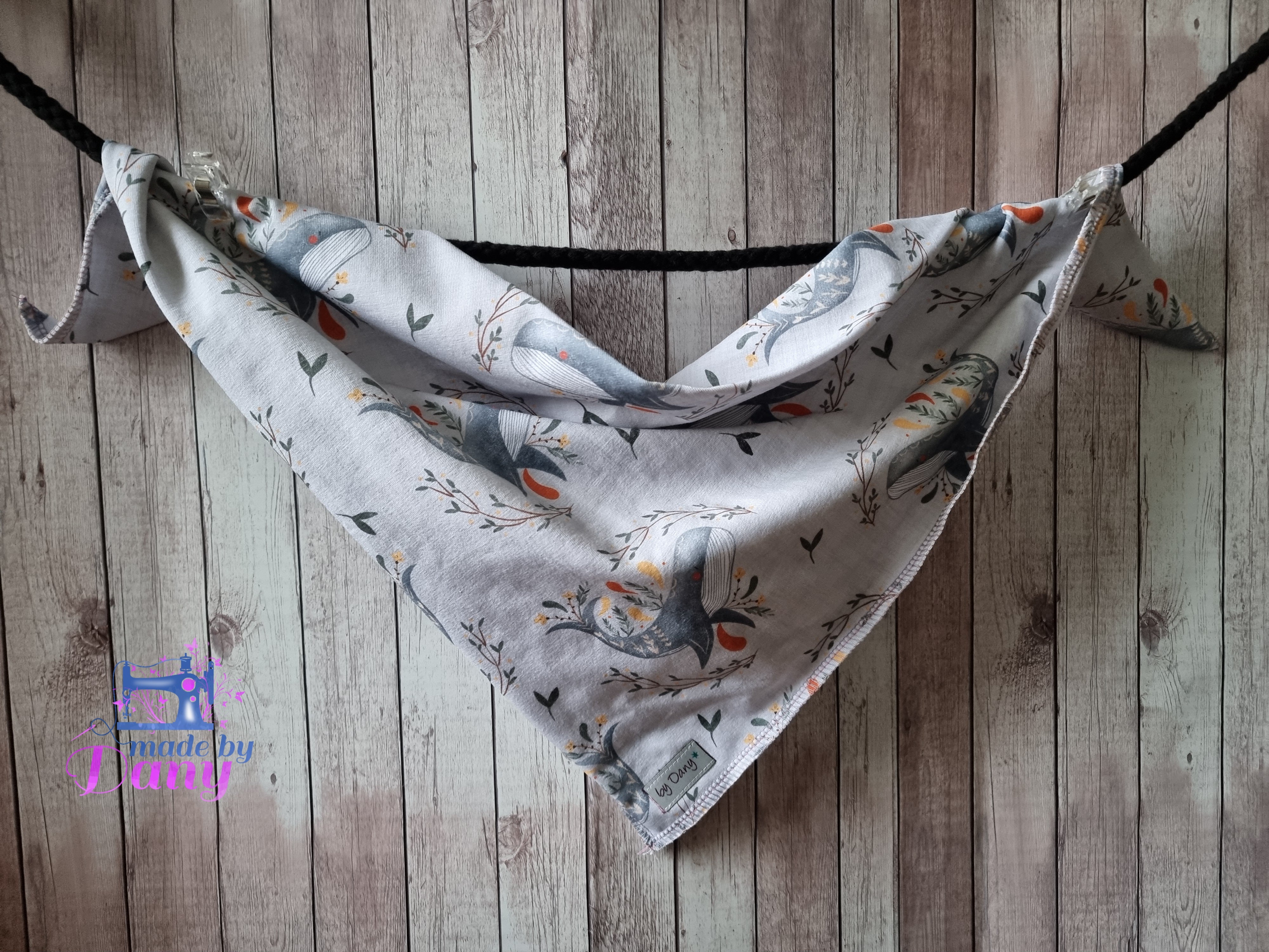 Dreieckstücher zum binden Tulip Grey Linen ca. 70x50x50 cm