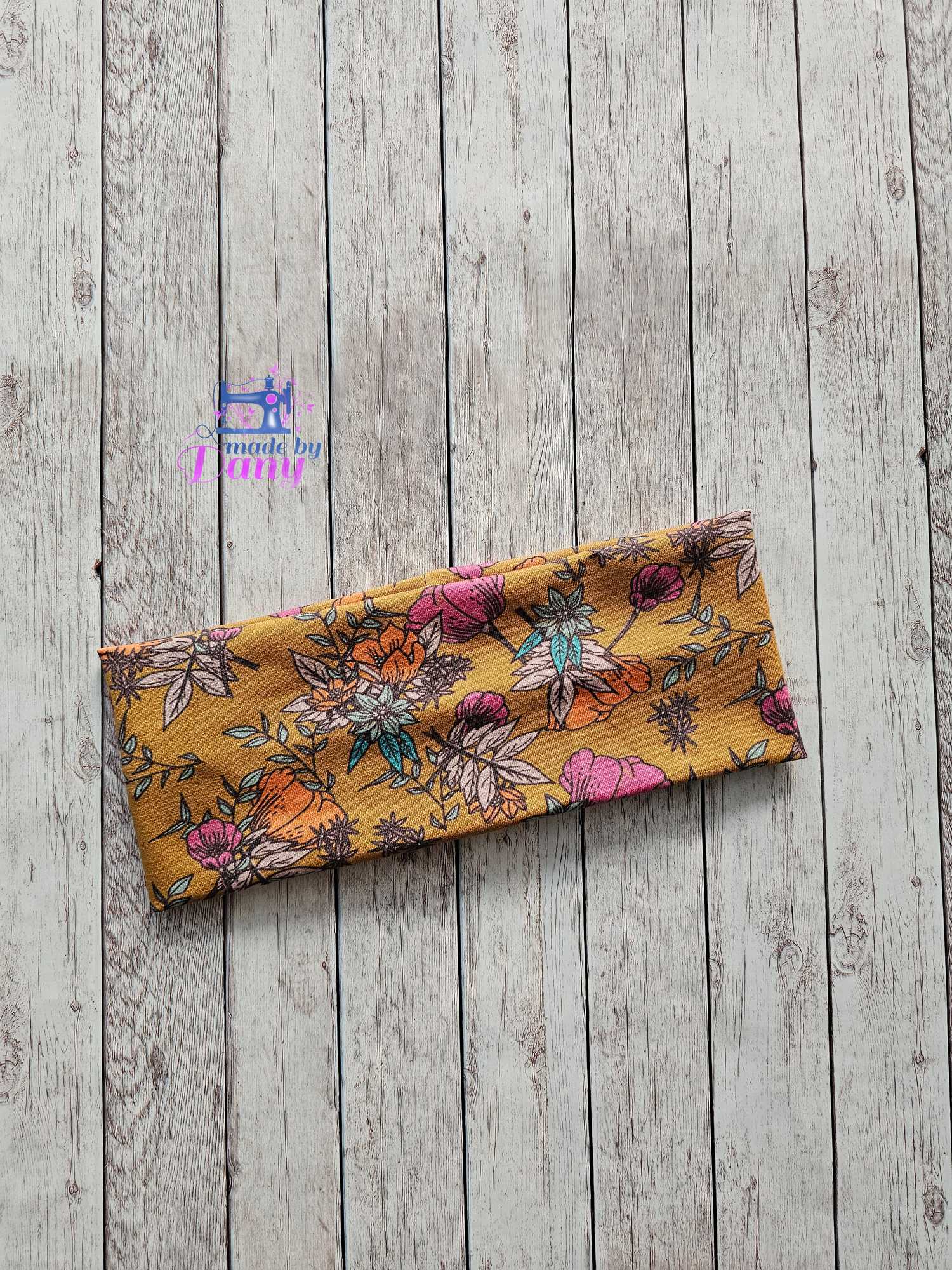 Stirnband Boom Senf Blossom by brinarina ca. 53-54cm