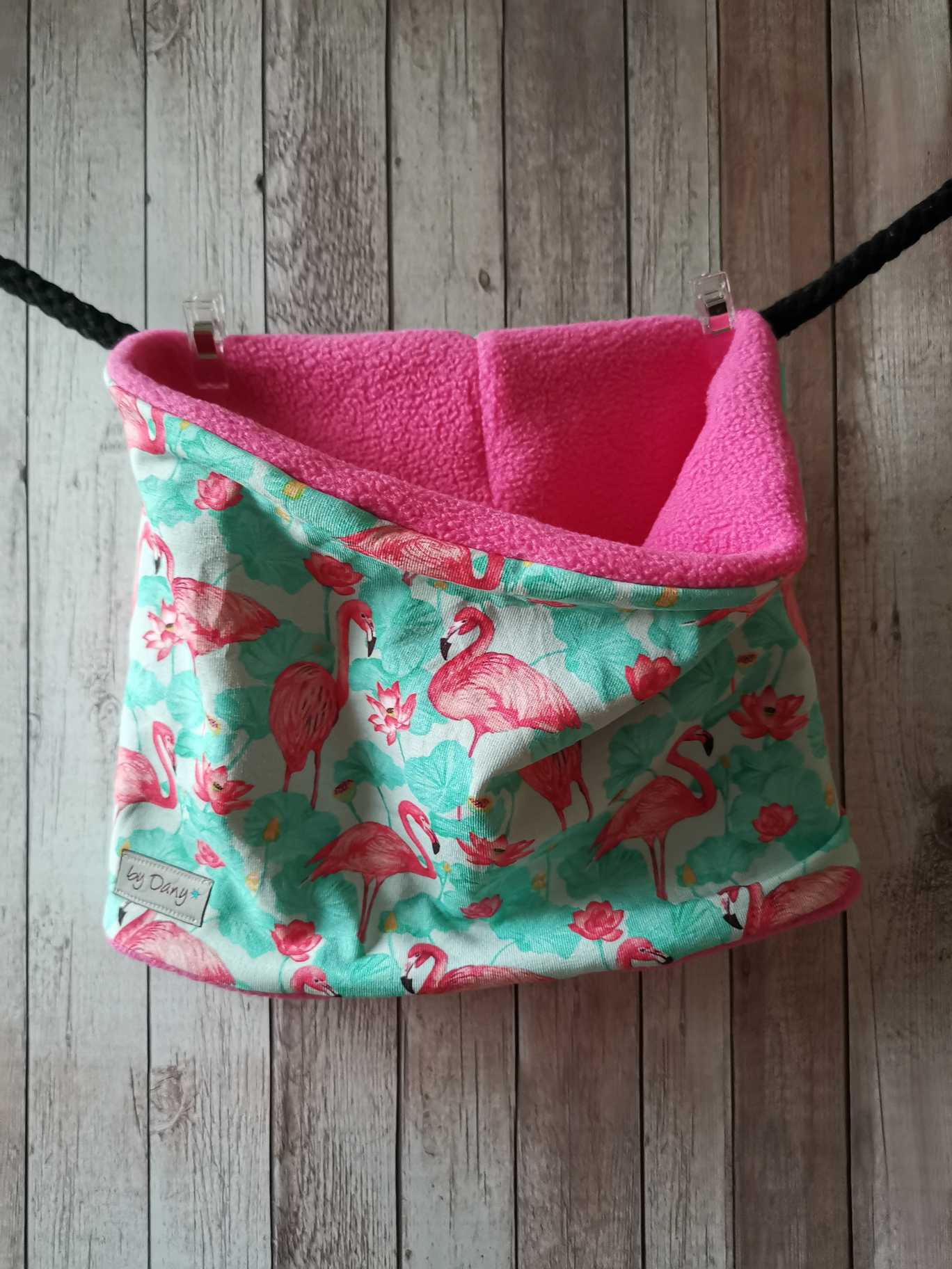 Loop innen gefüttert Flamingo mint ca. 50 cm