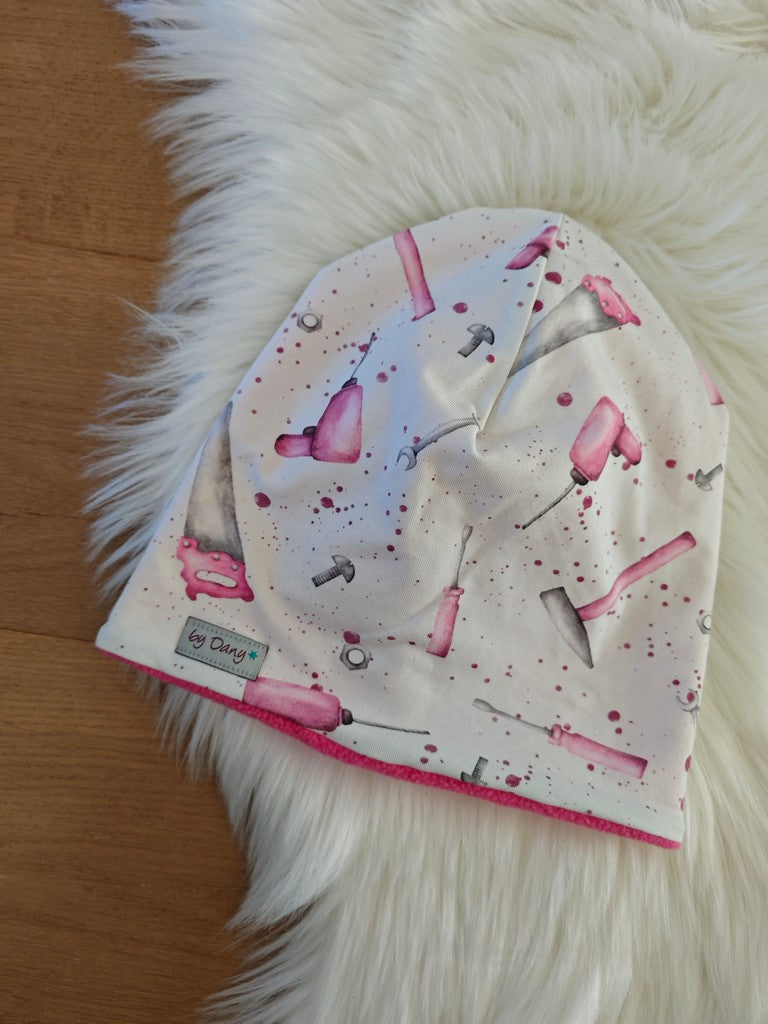 Beanie innen gefüttert Girly Werkzeug ca. 50 cm