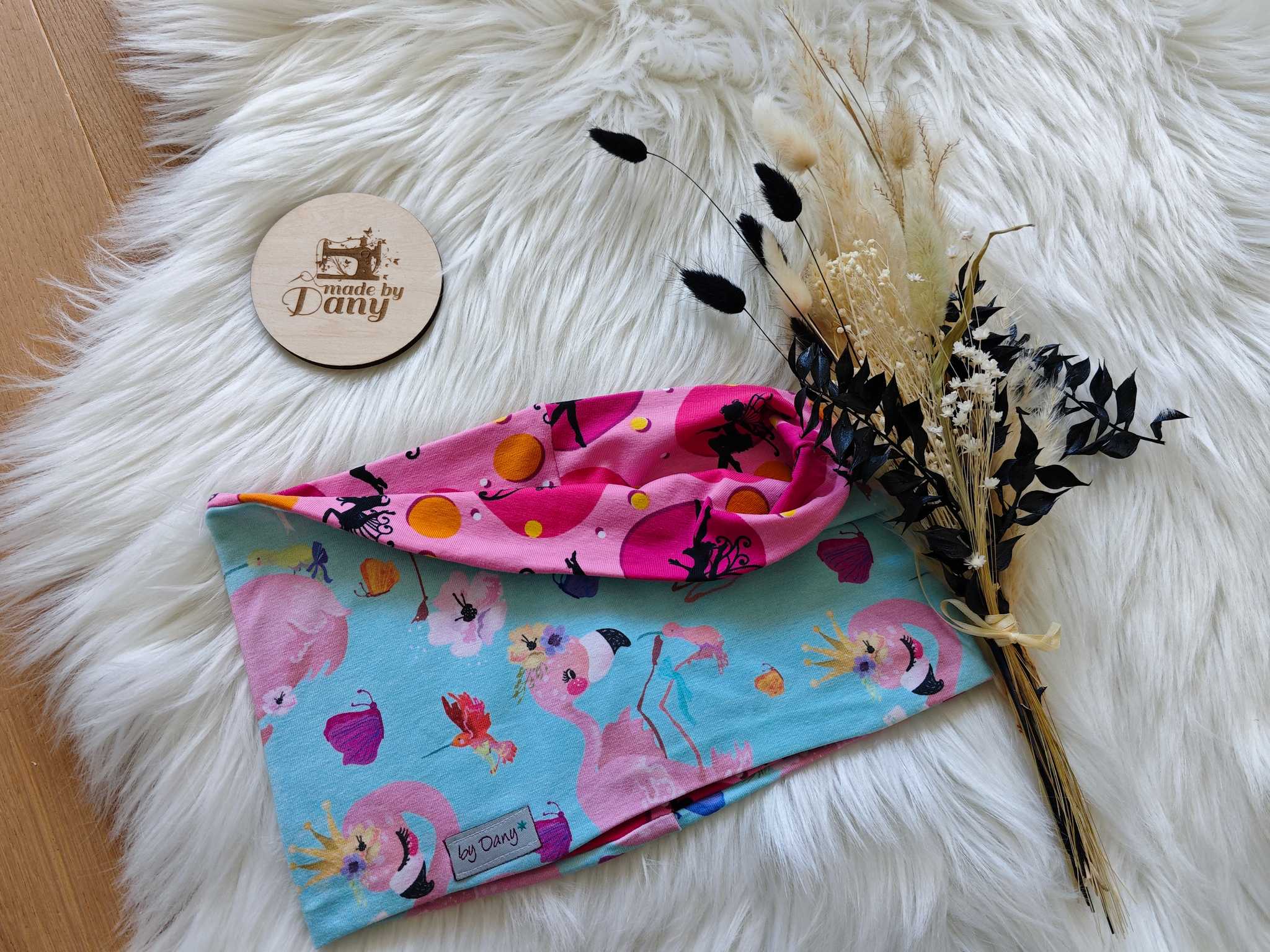 wende Loop lamingo flowers helltürkis, Fee pink ca. 54 cm